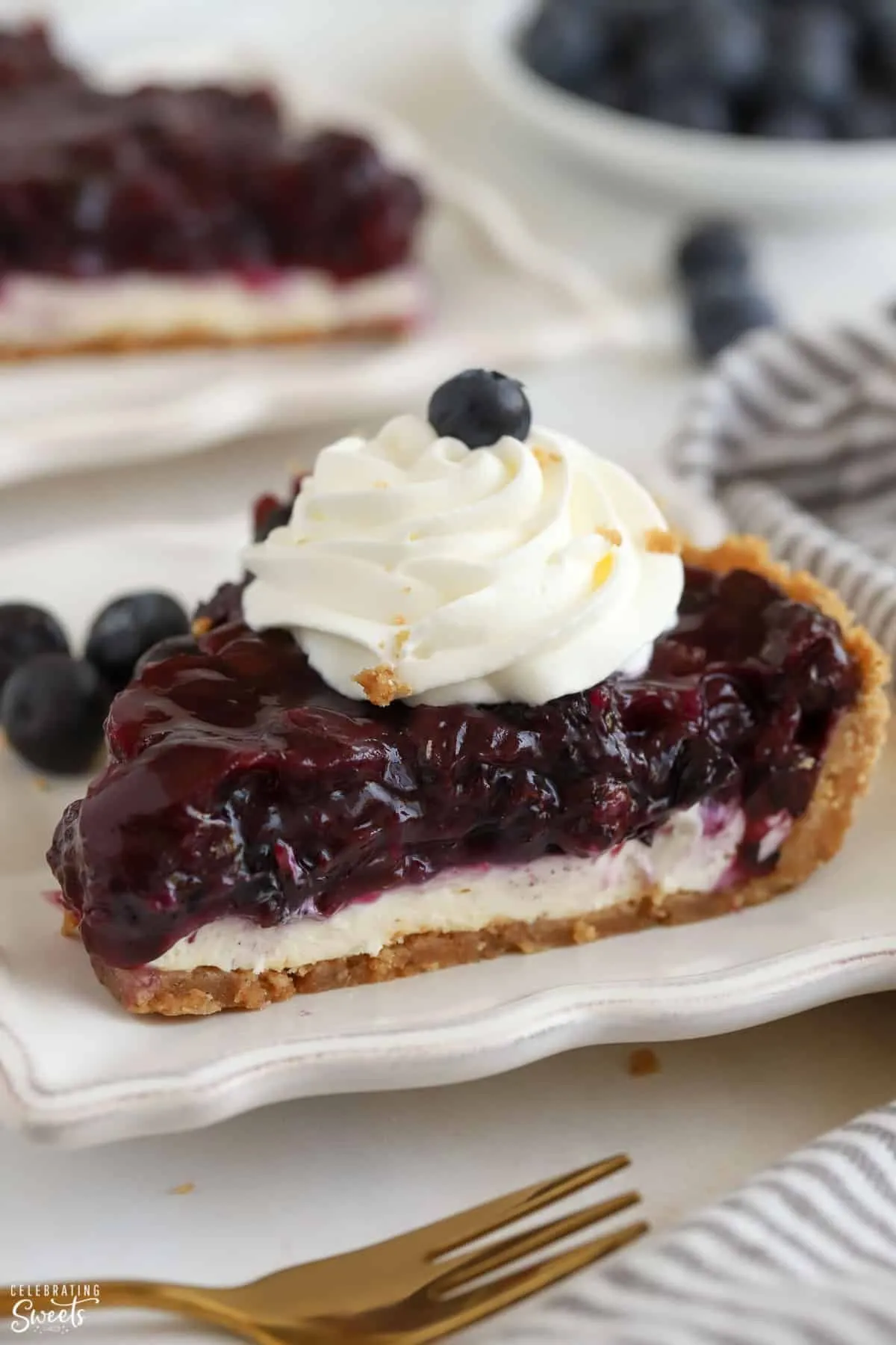 Fresh Blueberry Pie w Graham Crust