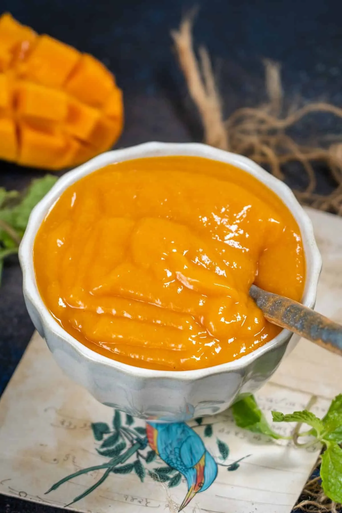 Fresh Fruit with Mango Rum Sauce