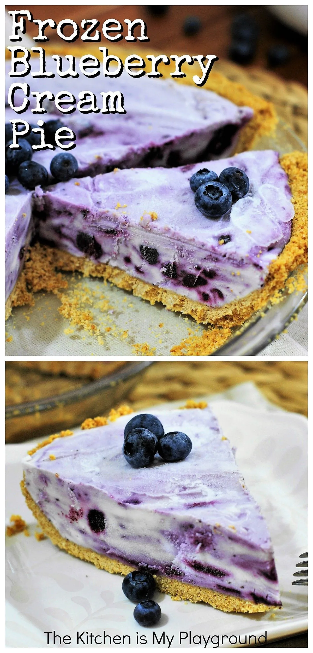 Frozen Blueberry Cream Pie