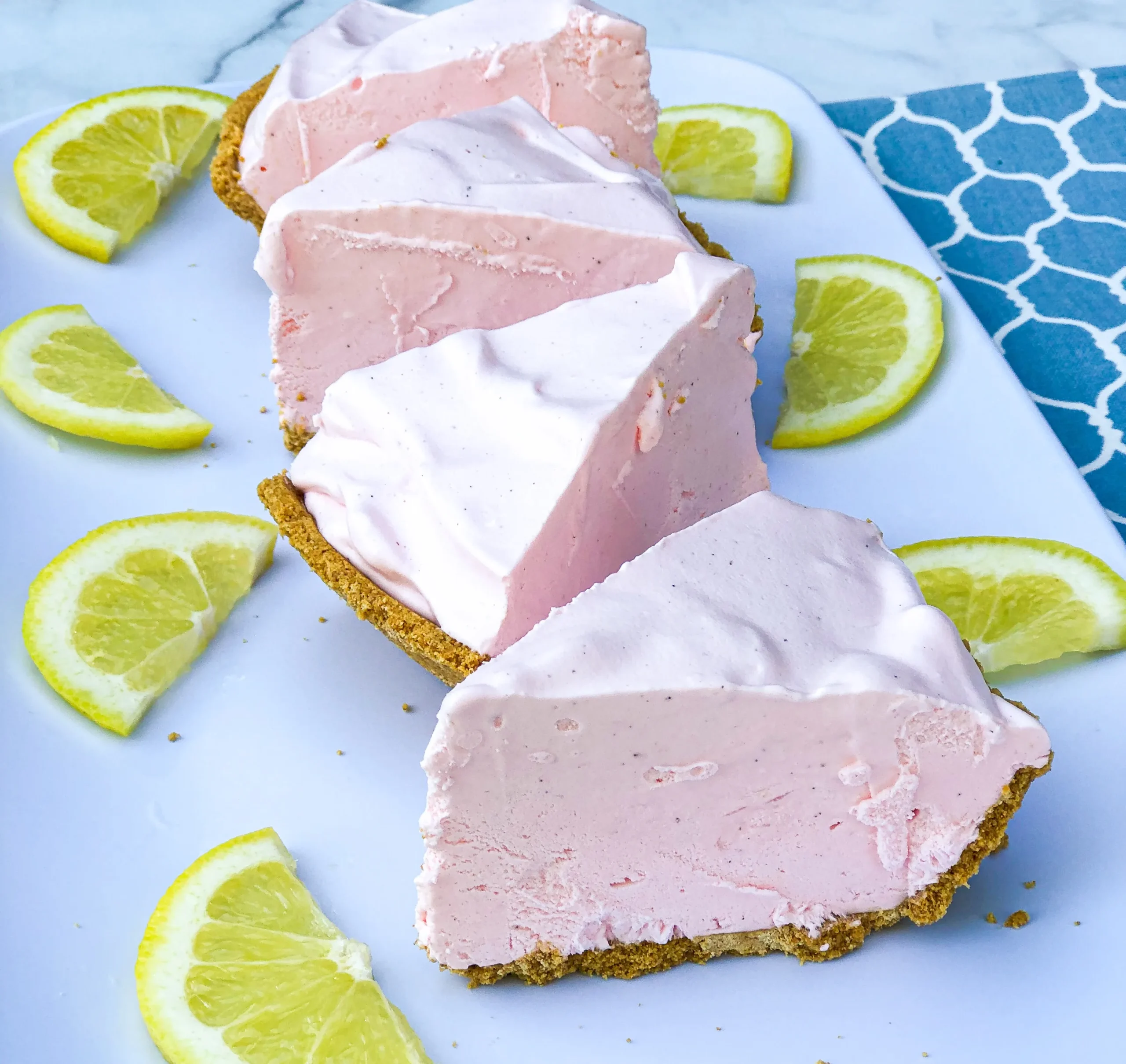 Frozen Pink Lemonade Sundae Pie