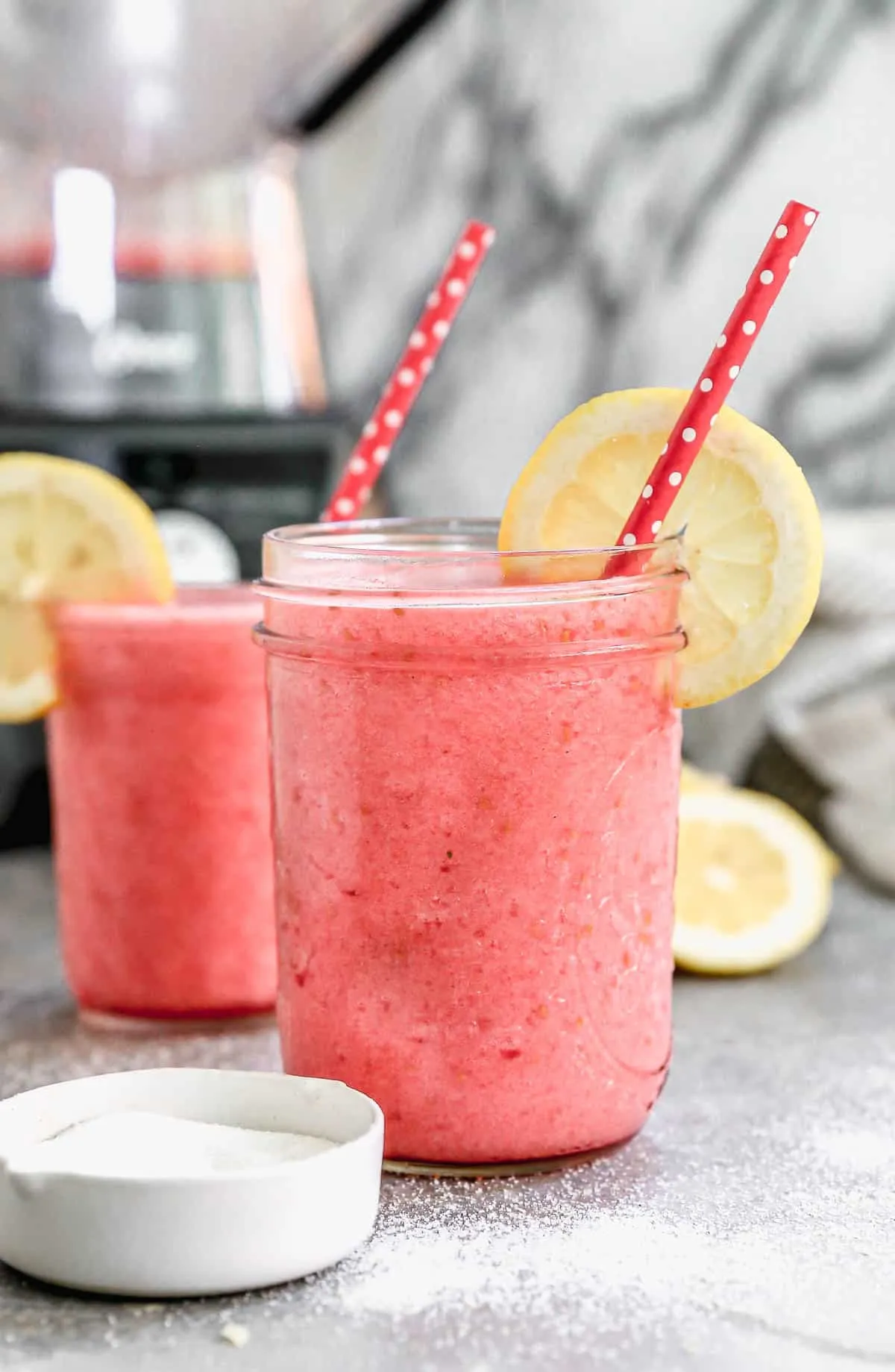 Frozen Raspberry Peach Lemonade