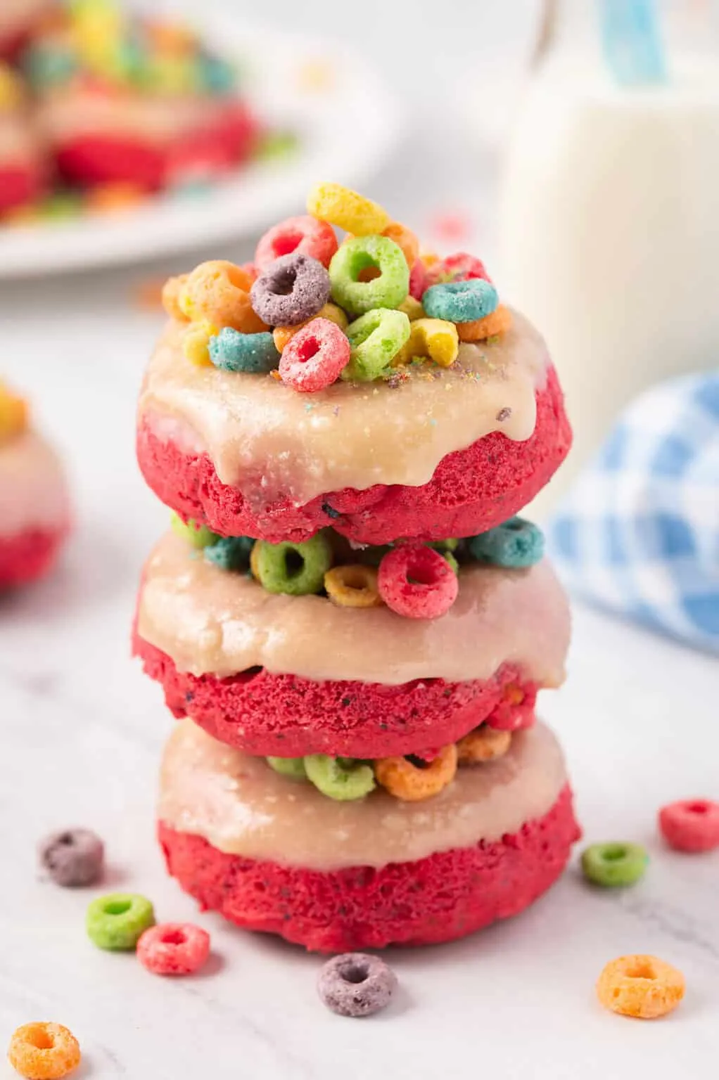 Fruit Loop Glazed Donuts