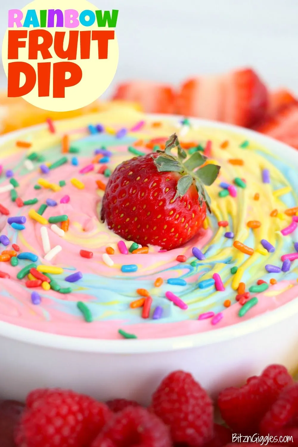 Fruit Rainbow with Lemon Dip