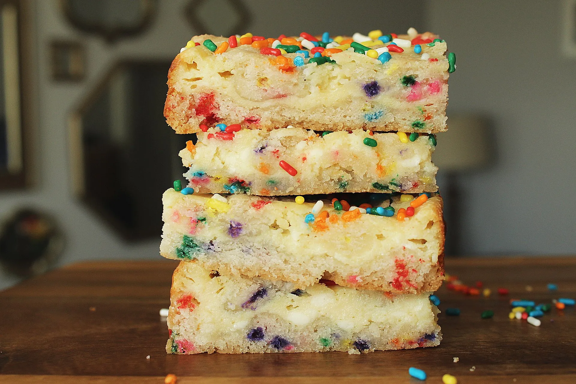 Funfetti Sugar Cookie Cheesecake Bars