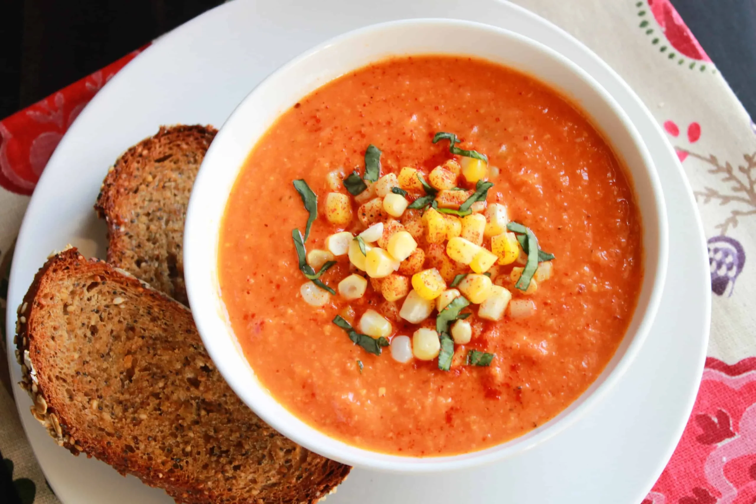 Gabrielle's Simple Tomato and Corn Soup