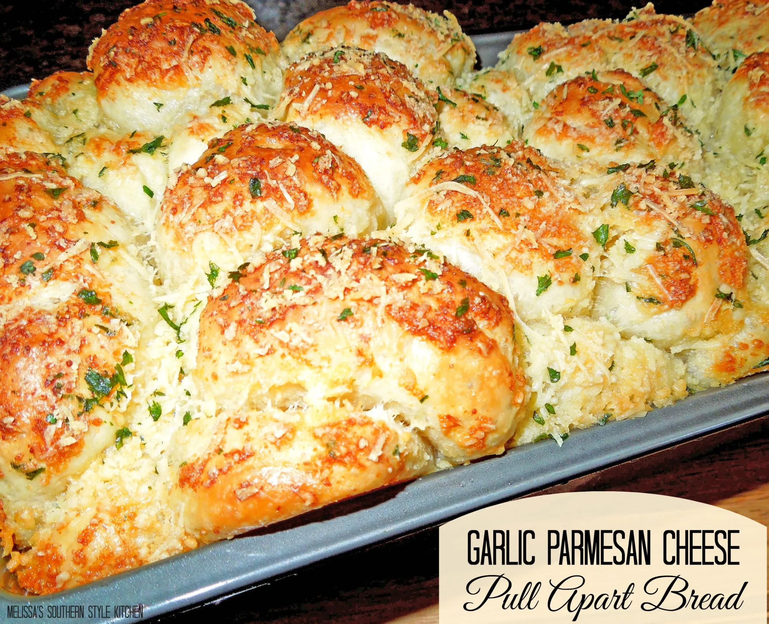 Garlic Cheese Pull Apart Bread Using Frozen Dinner Rolls