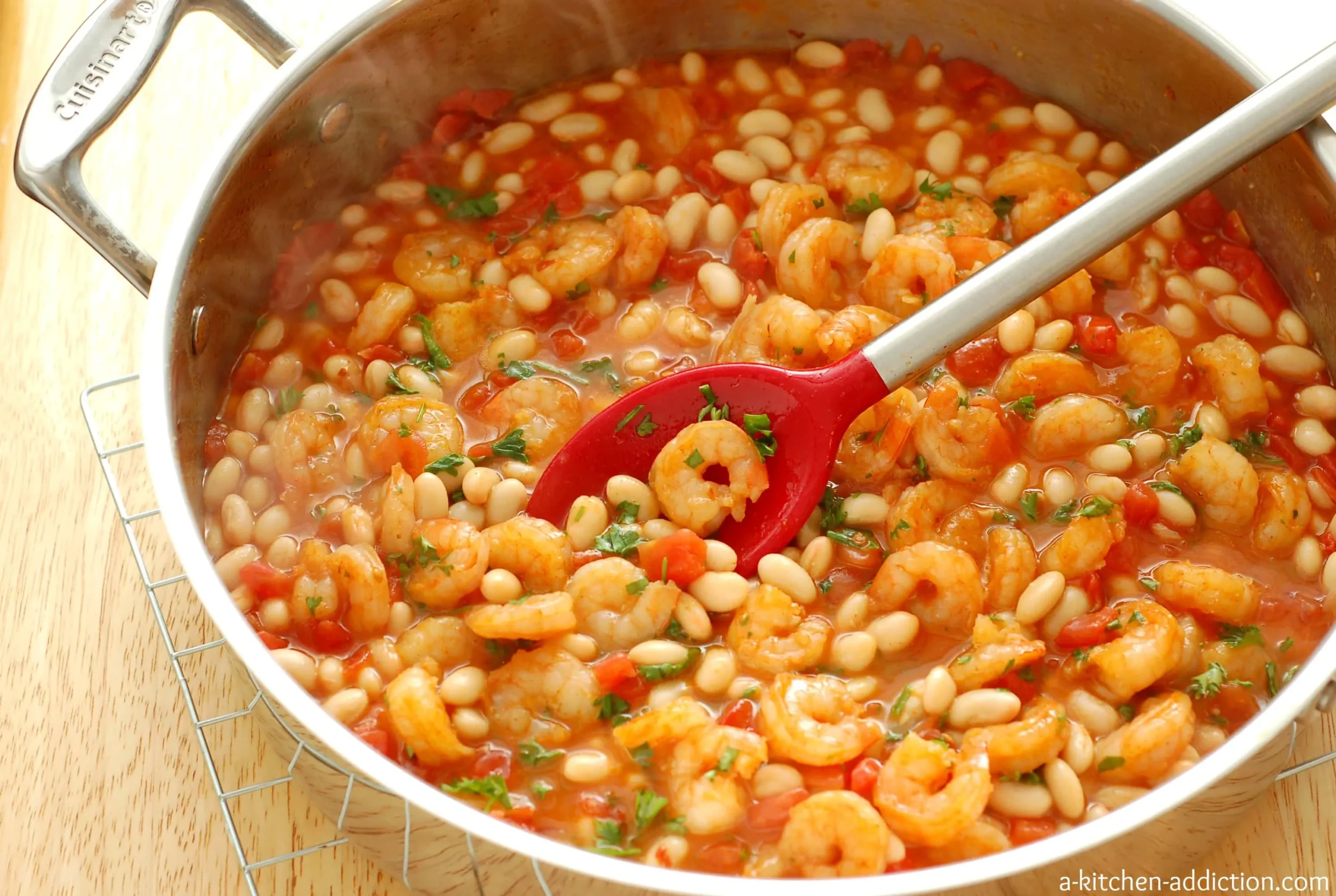 Garlic Shrimp and White Beans