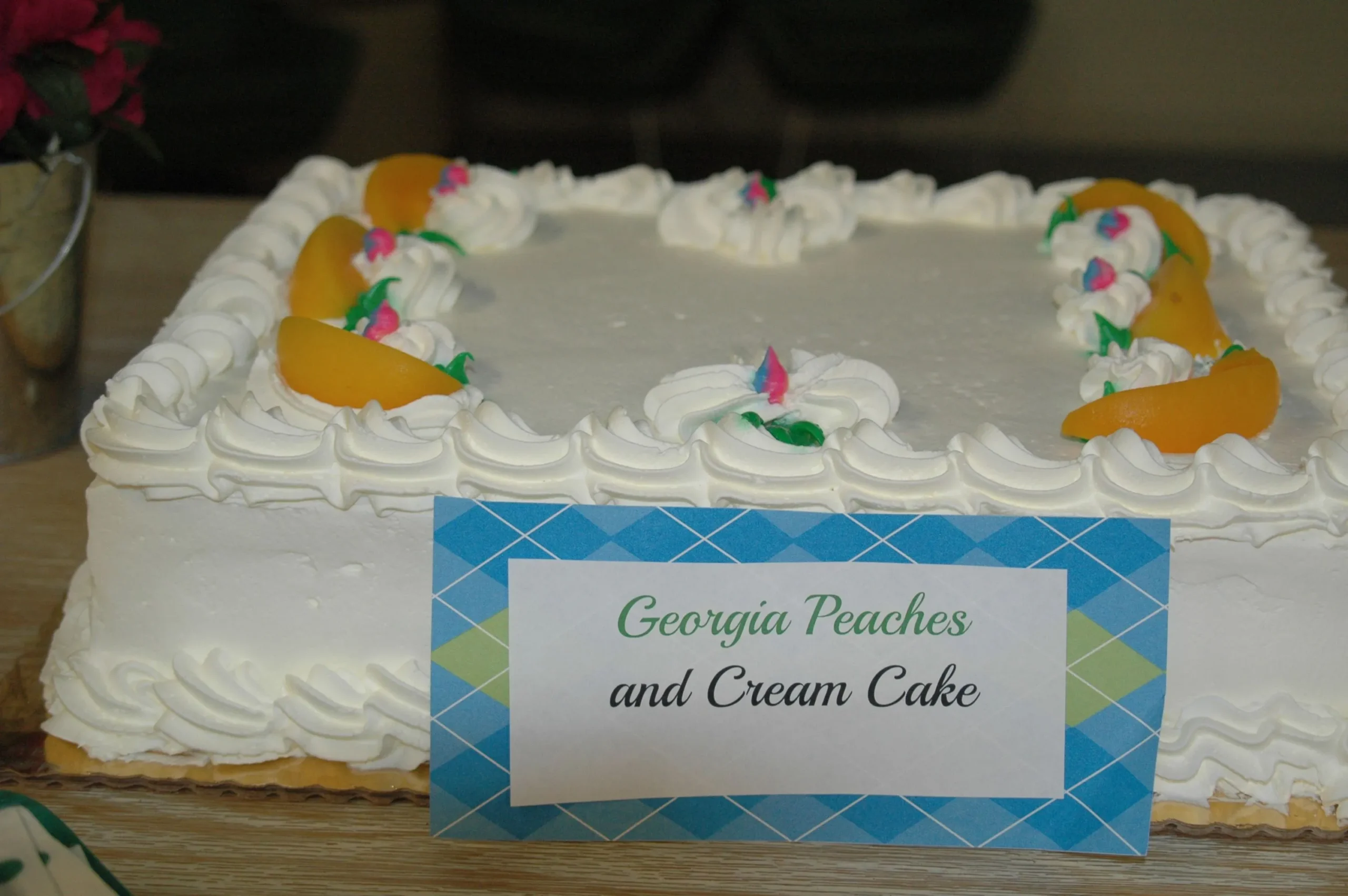 Georgia Peaches and Cream Cake
