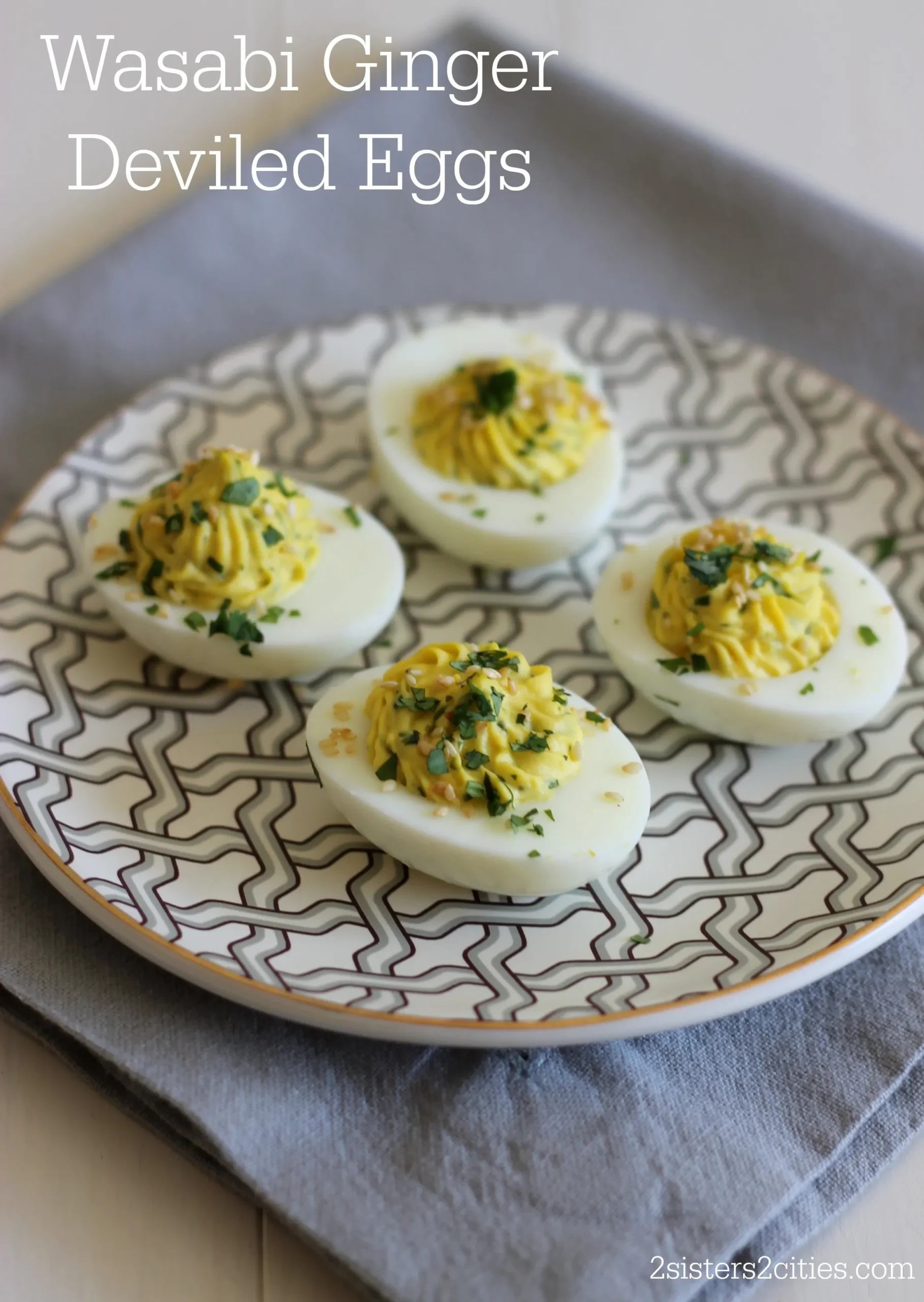 Ginger Wasabi Deviled Eggs