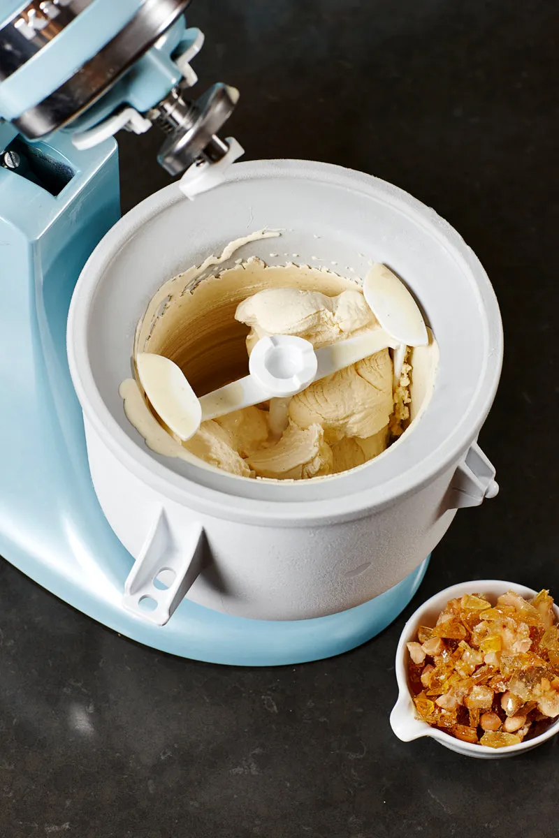 Ginger and Macadamia Ice Cream