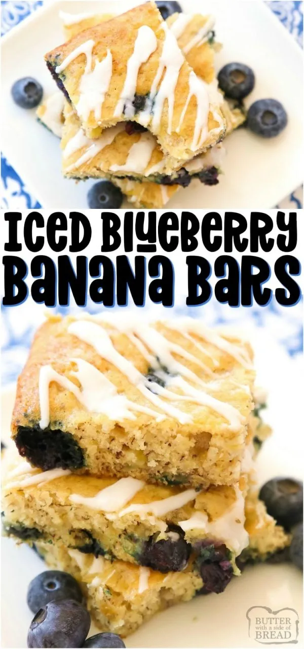 Glazed Blueberry Banana Bars