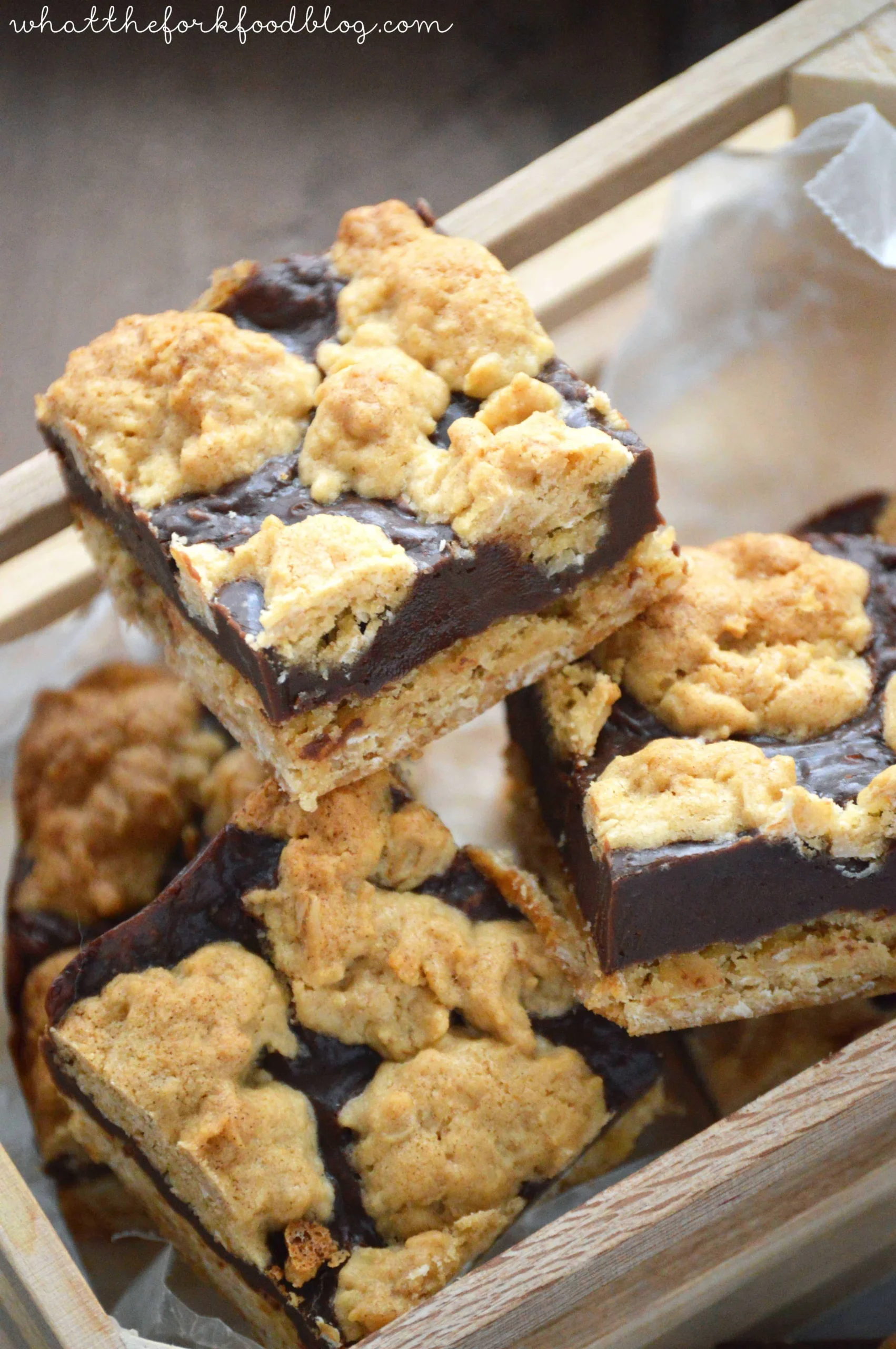 Gluten Free Chocolate Nutella Oatmeal Fudge Bars