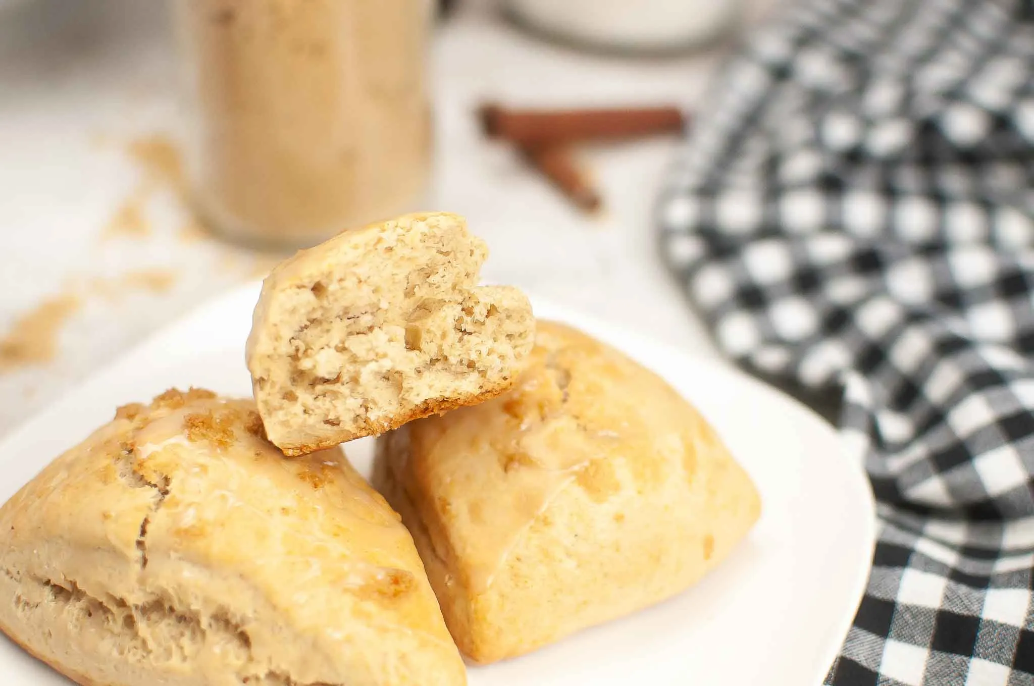 Gluten Free Cinnamon Scones with Maple Icing