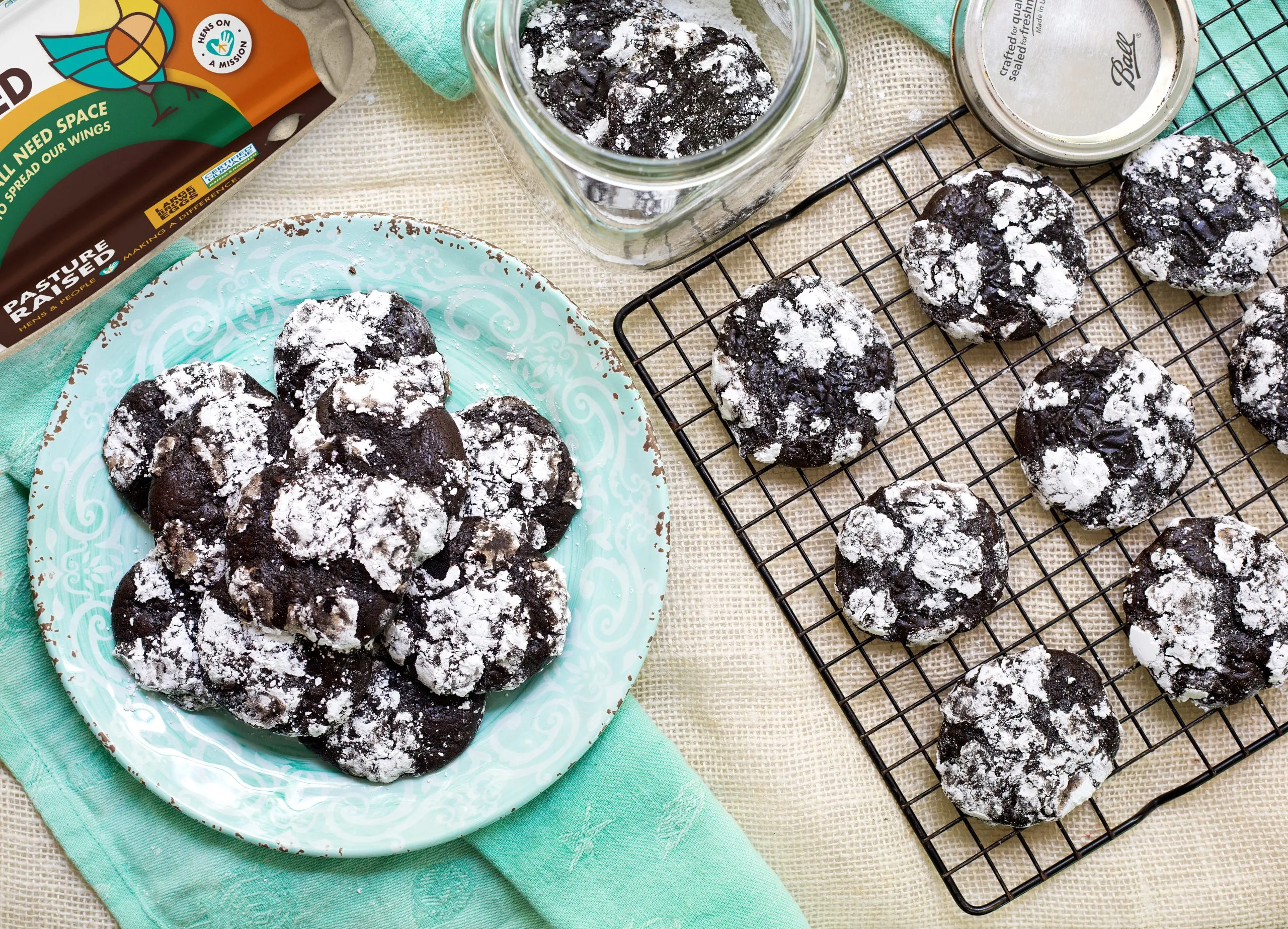 Gluten Free Dark Chocolate Crinkle Cookies