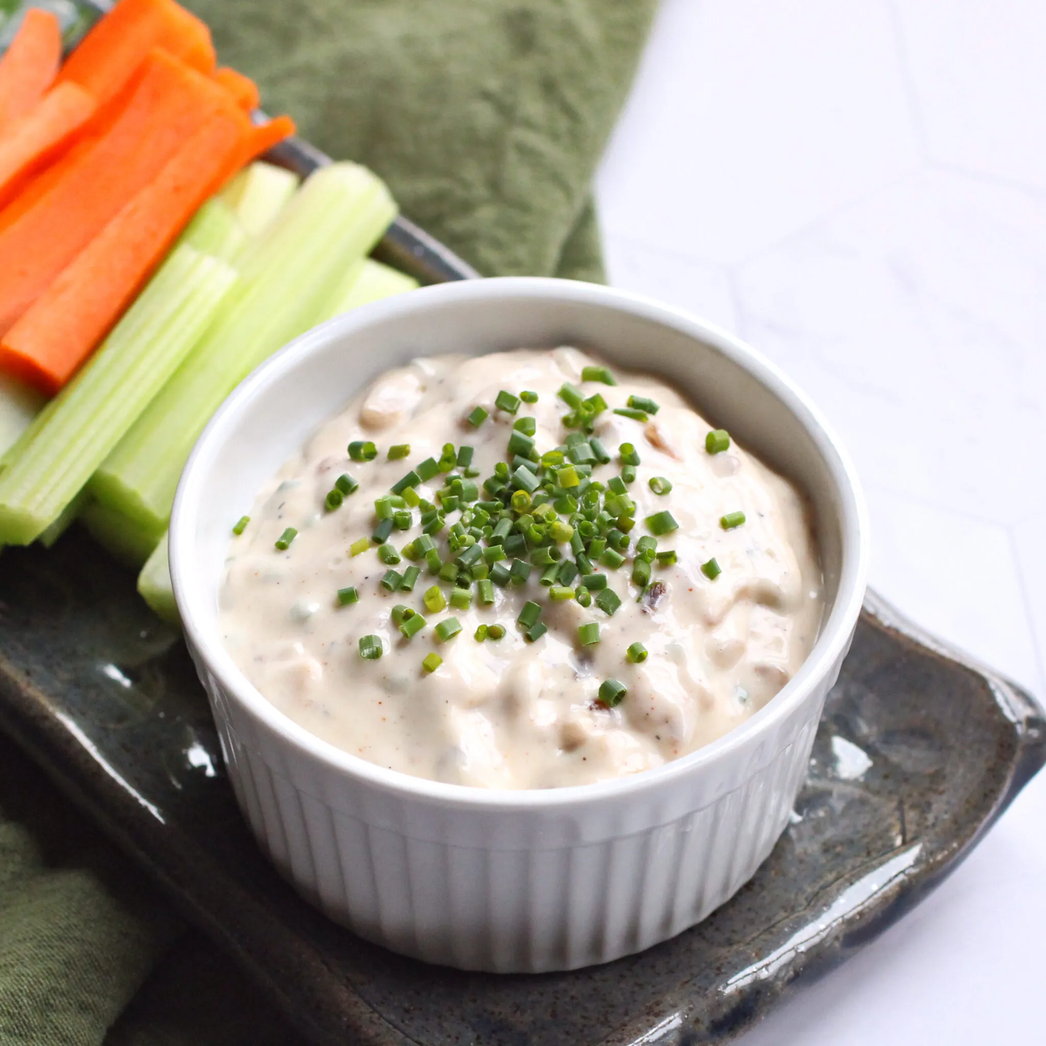 Gluten Free French Onion Chip Dip with Dried Onions