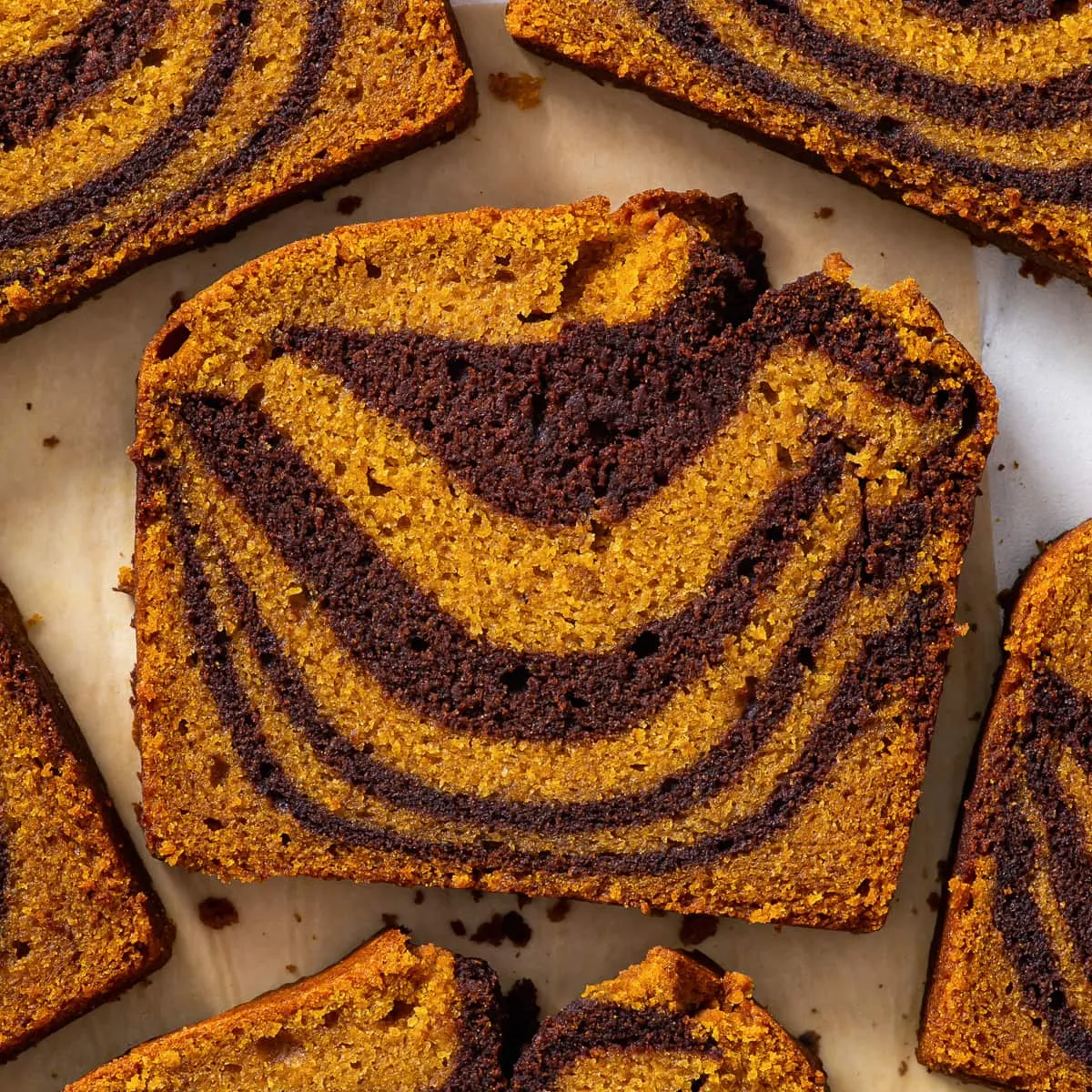 Gluten Free Pumpkin Marble Cake