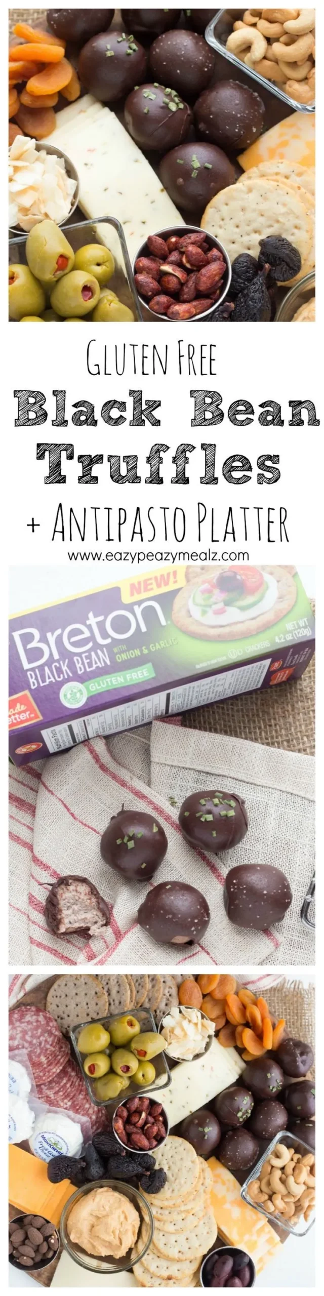 Gluten Free Savory Black Bean Truffles Antipasto Platter