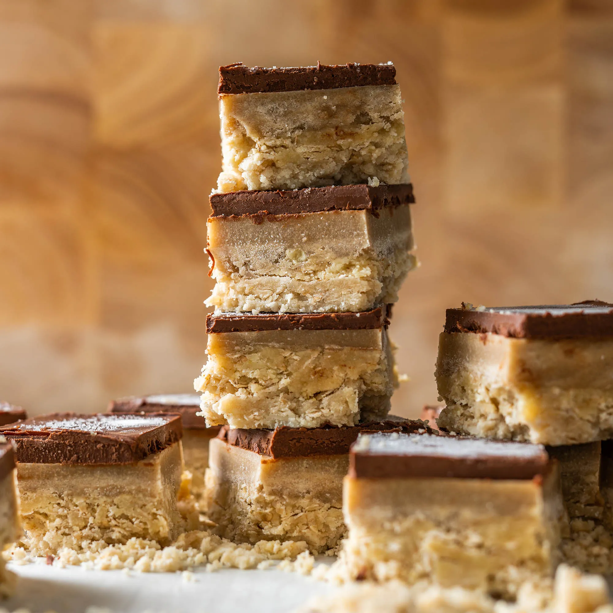 Gluten Free Tahini Millionaire Bars