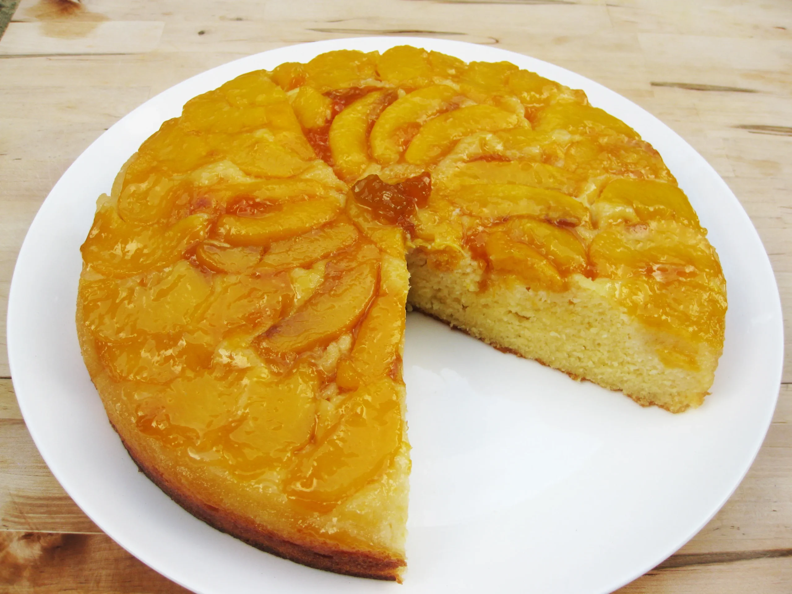 Gluten Free Vanilla Peach Cake