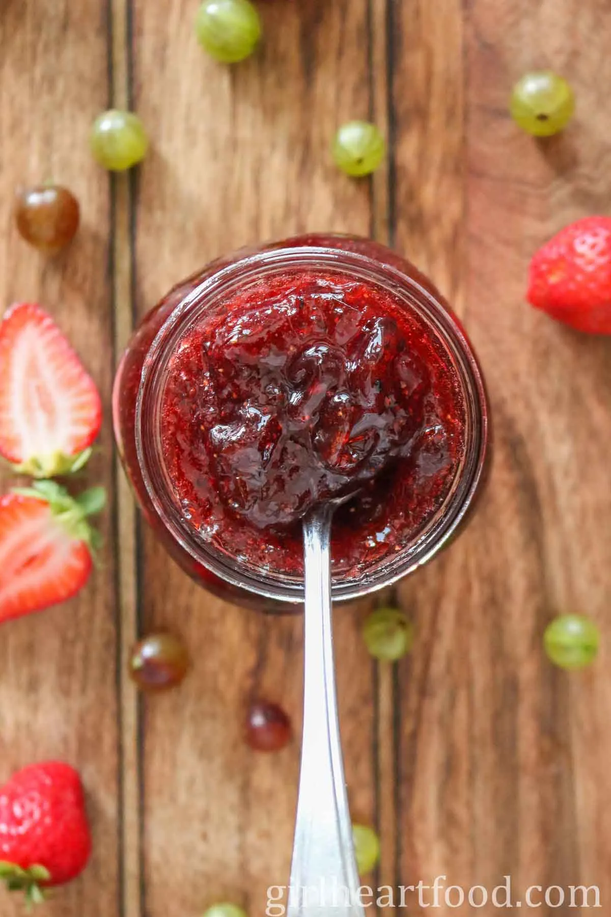 Gooseberry Jam with Strawberries