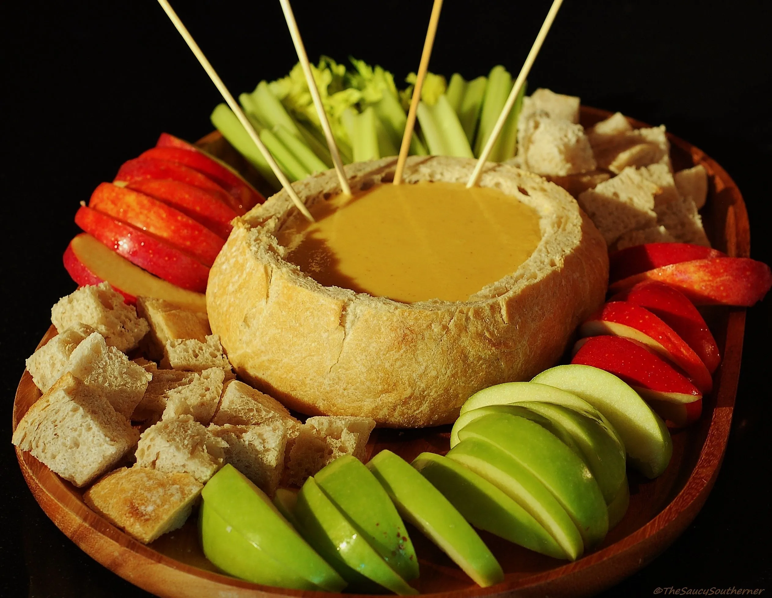 Gouda and Cheddar Cheese Fondue