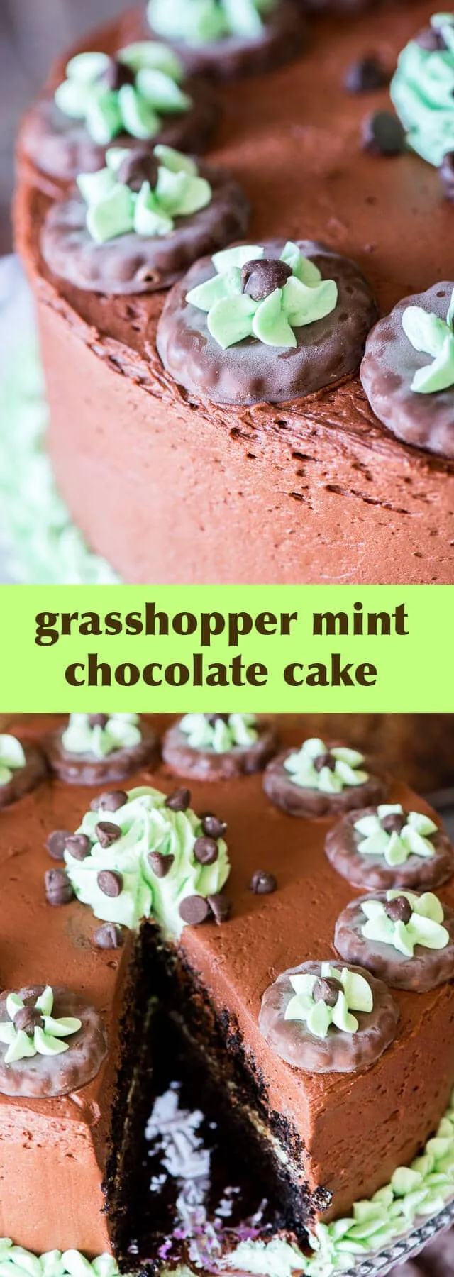 Grasshopper Mint Chocolate Chip Layer Cake
