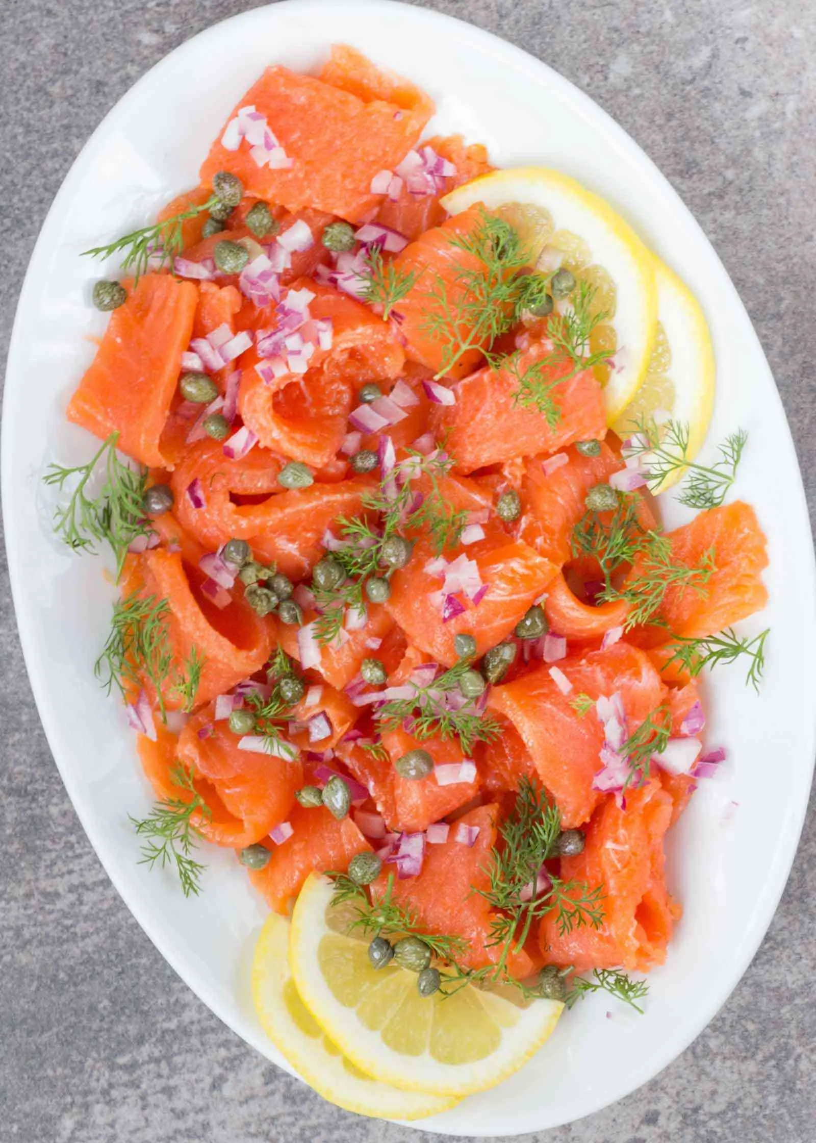 Gravlax Salmon Marinated in Dill