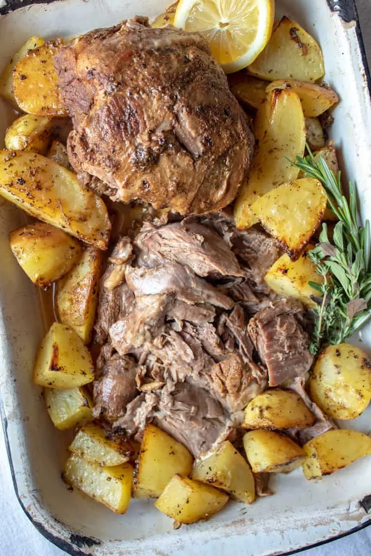 Greek Instant Pot Leg of Lamb