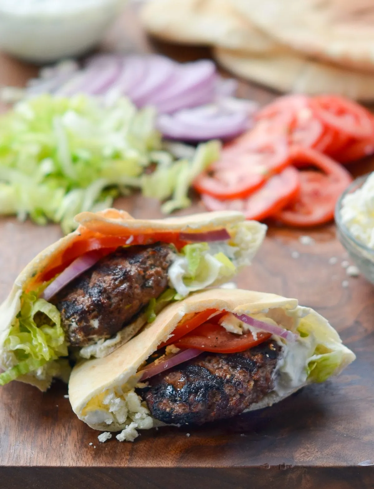 Greek Lamb Burger Bowl