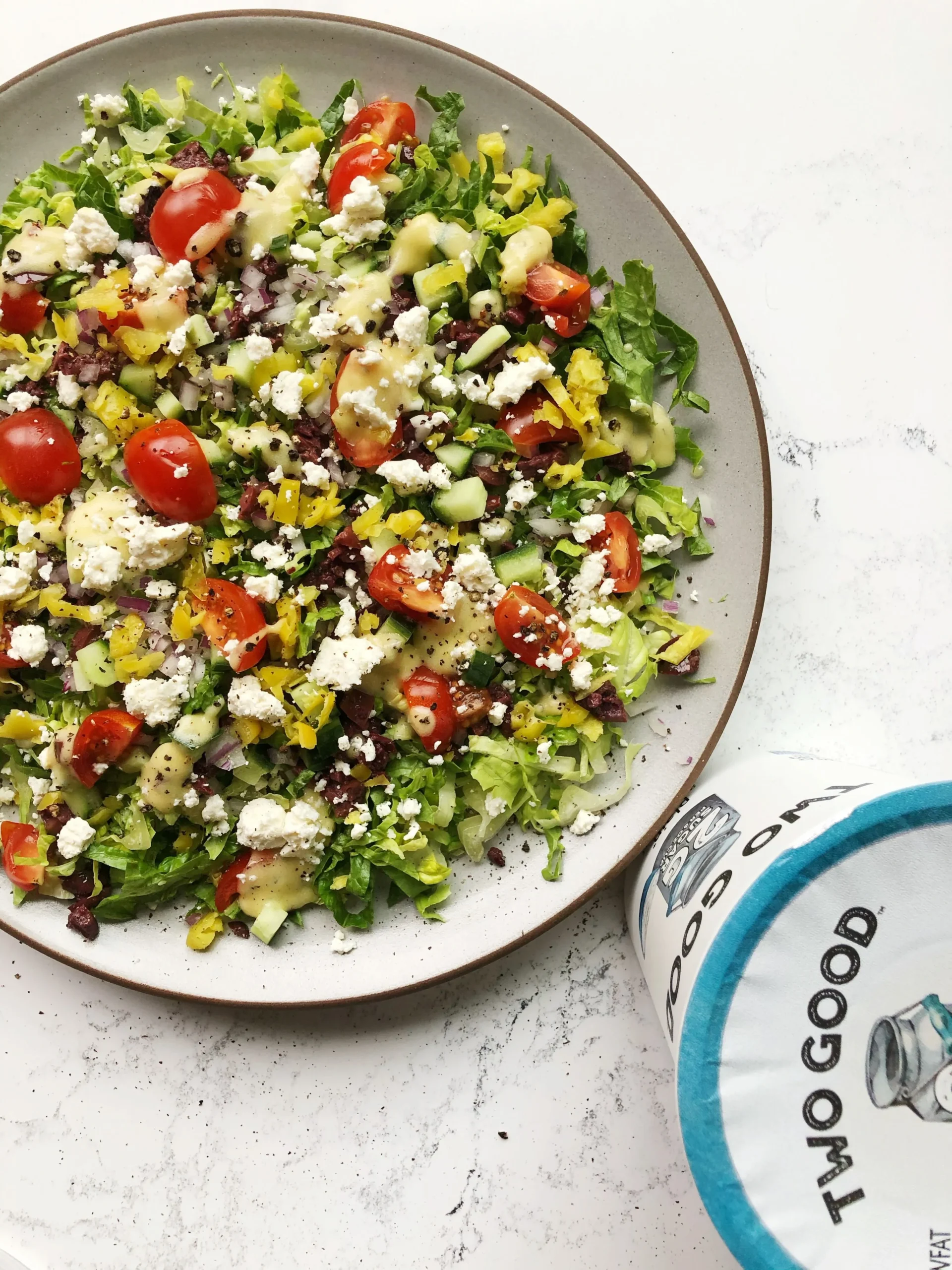 Greek Salad with Yogurt Dressing