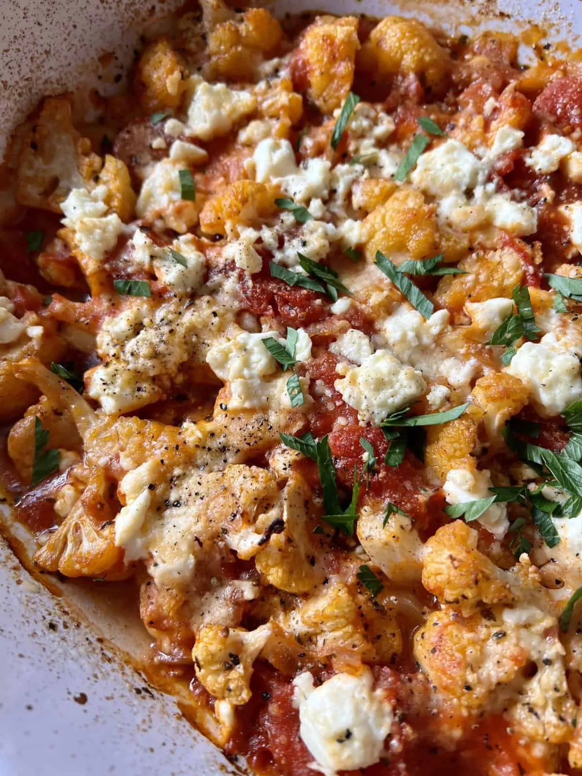 Greek Tomato and Feta Cauliflower
