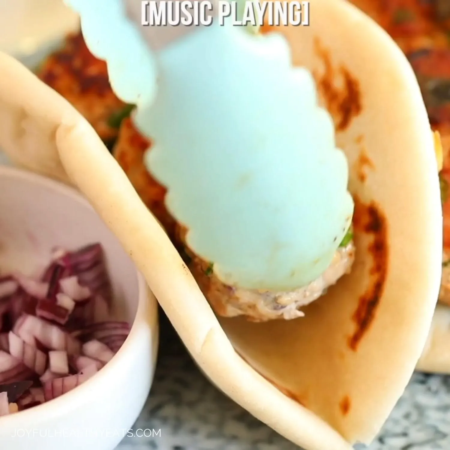 Greek Turkey Meatball Gyro with Tzatziki
