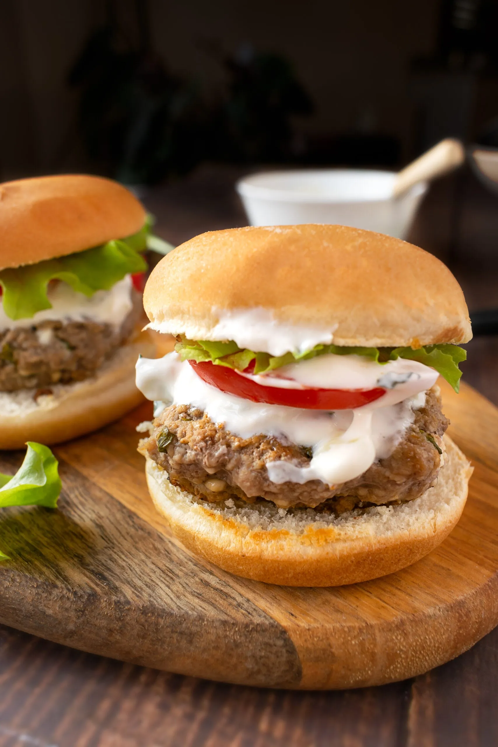 Greek Turkey Sliders with Tzatziki