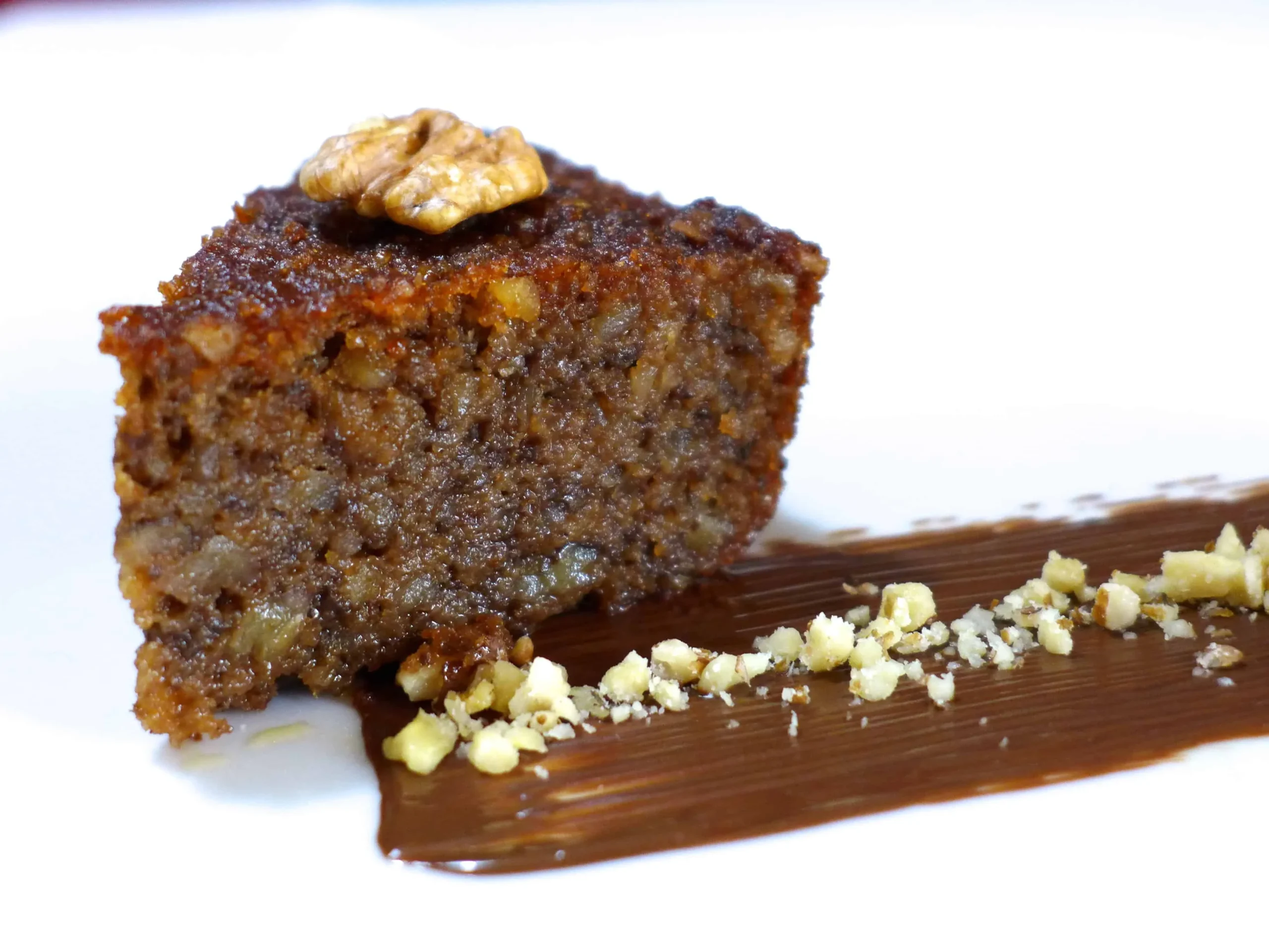 Greek Walnut Cake with Dark Chocolate