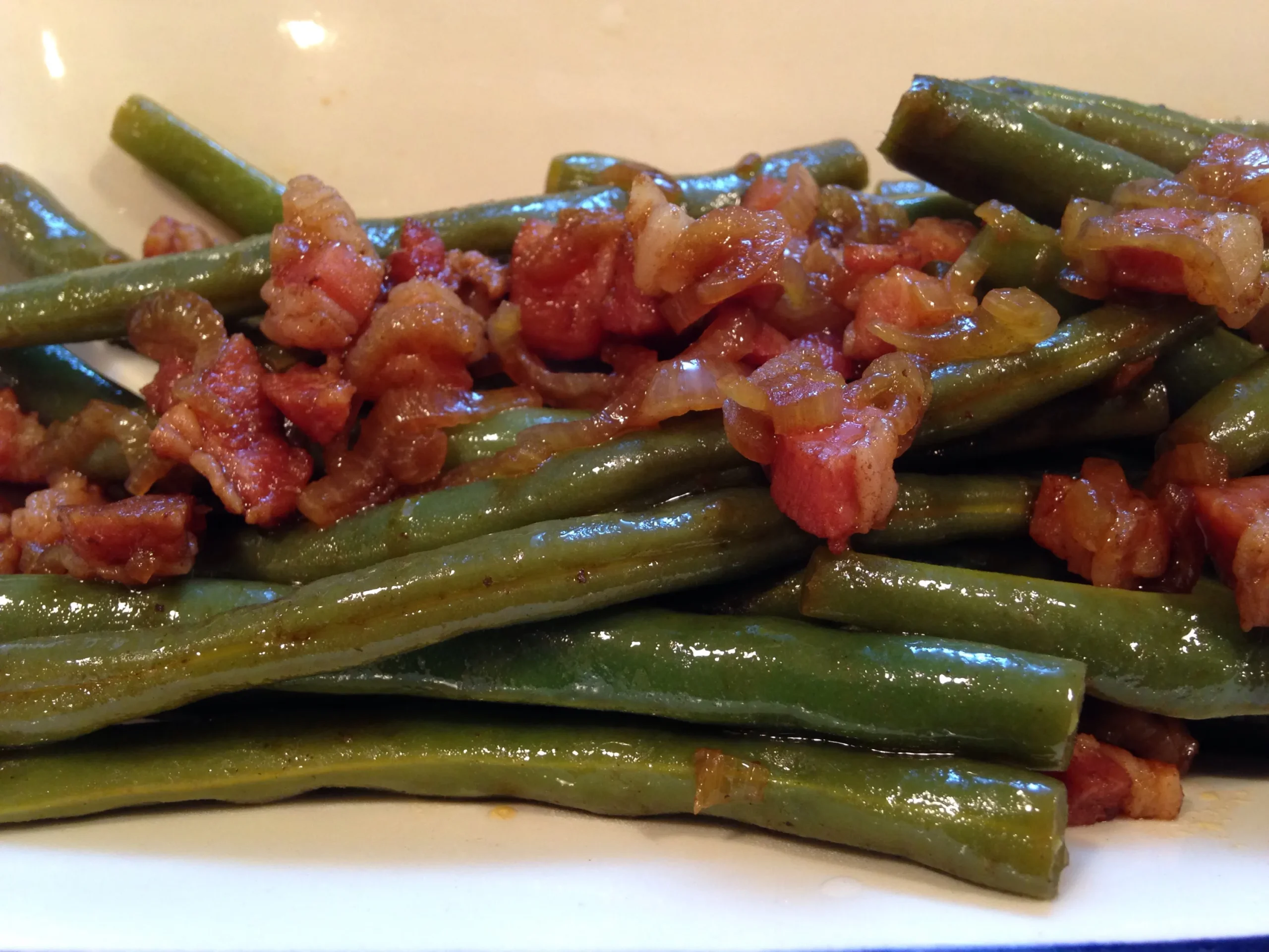 Green Beans with Shallots and Pancetta