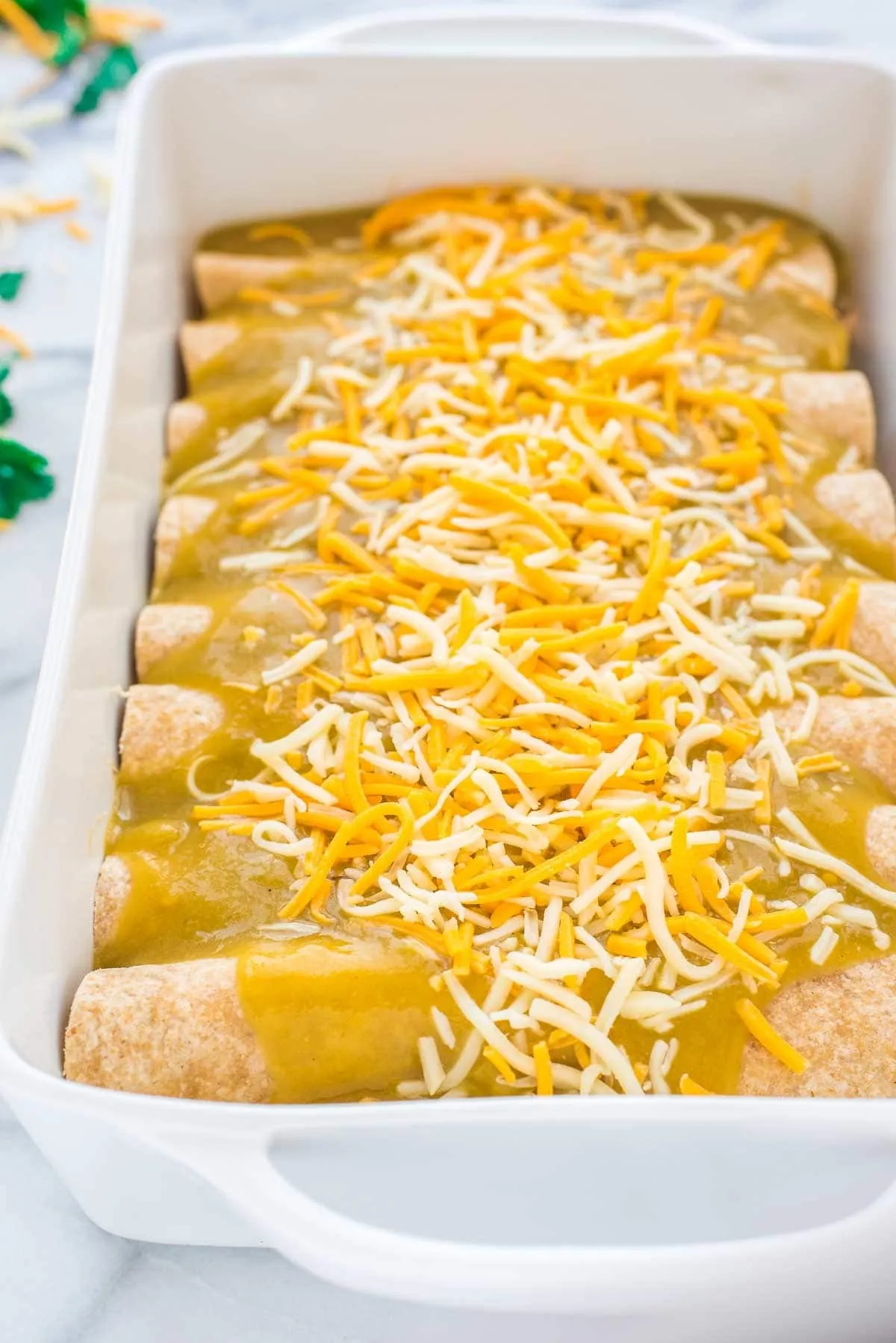 Green Chile Chicken Enchilada