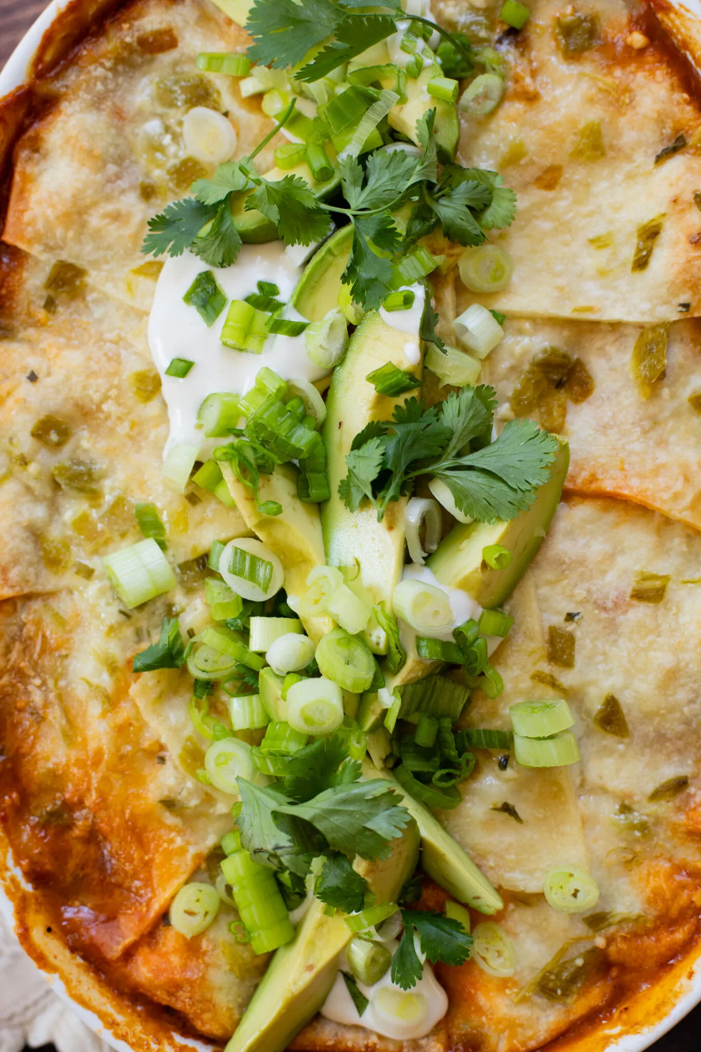 Green Chile Enchilada Casserole
