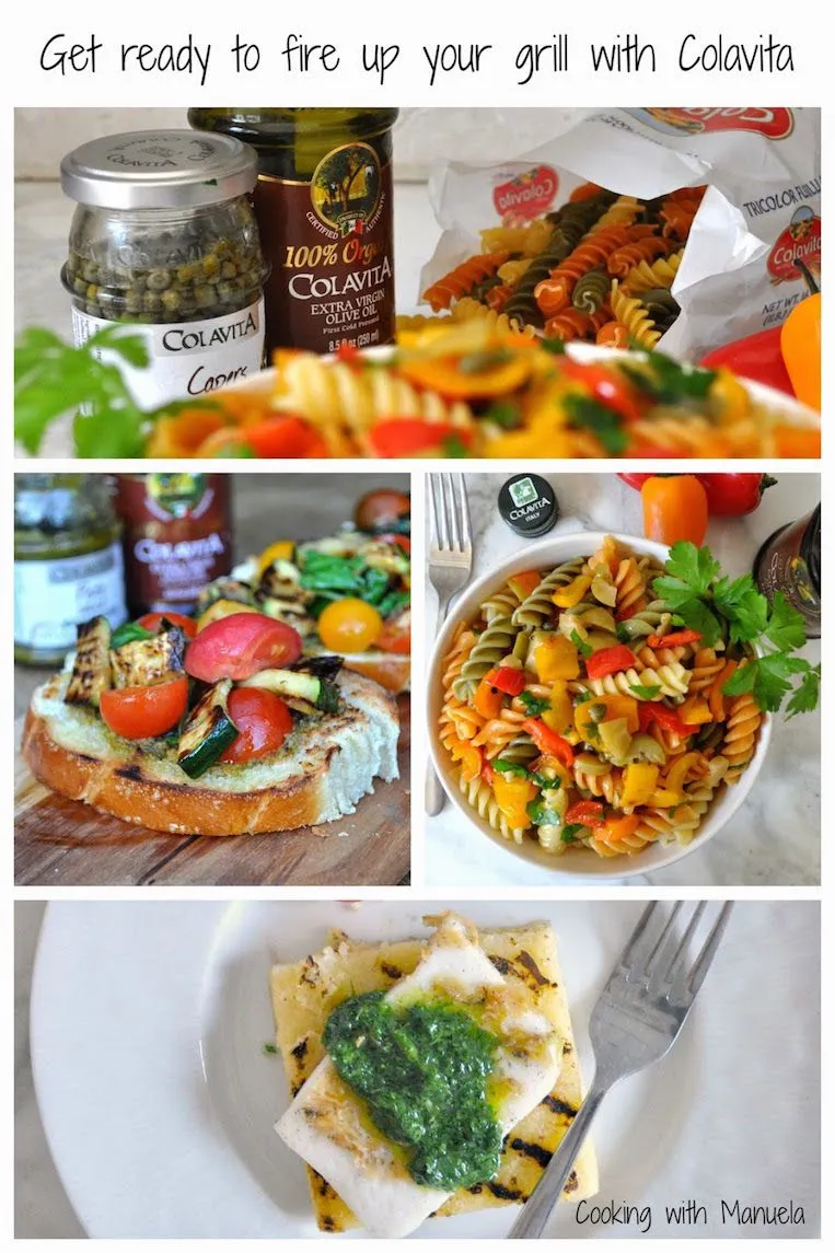 Grill Like Italian Colavita Pizza Grilled Summer Veggies Pesto