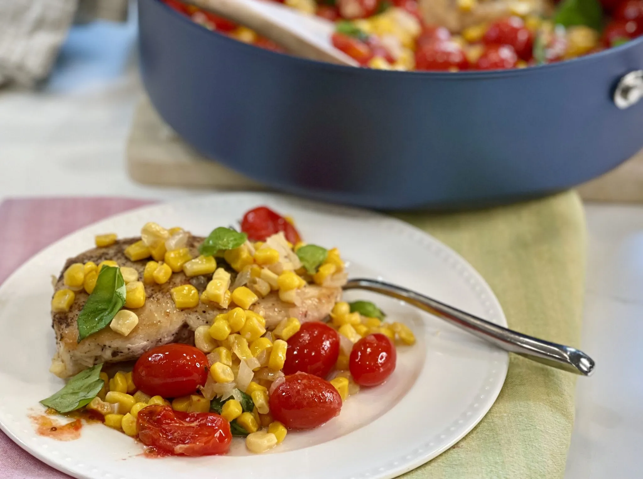 Grilled Chicken with Corn Cherry Tomato Relish