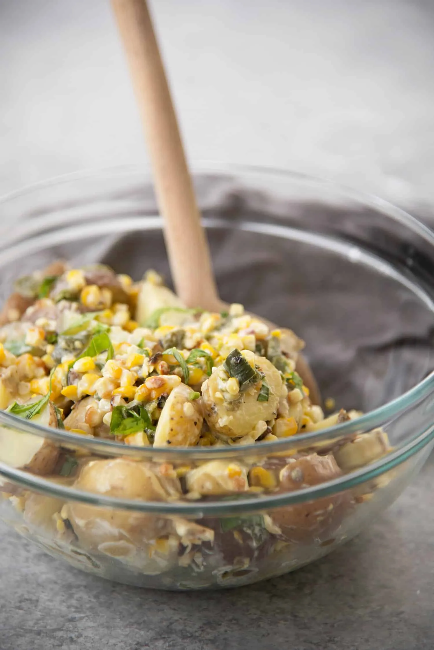 Grilled Corn Poblano and Potato Salad