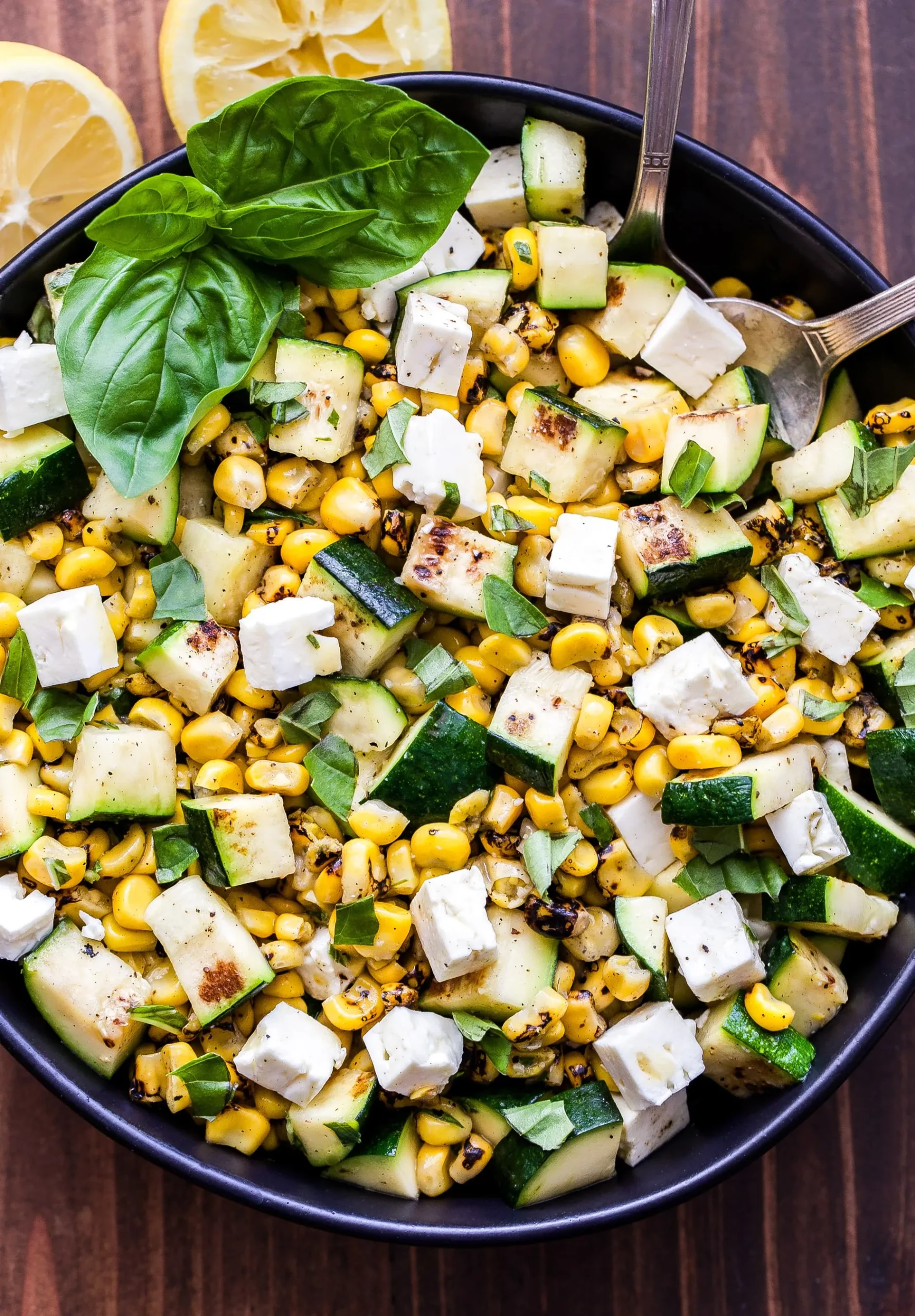 Grilled Corn Zucchini Salad
