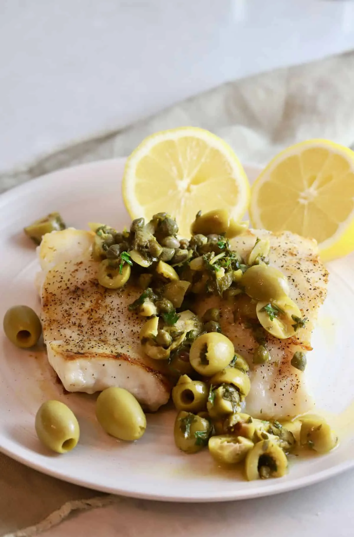 Grilled Grouper with Orange and Olives
