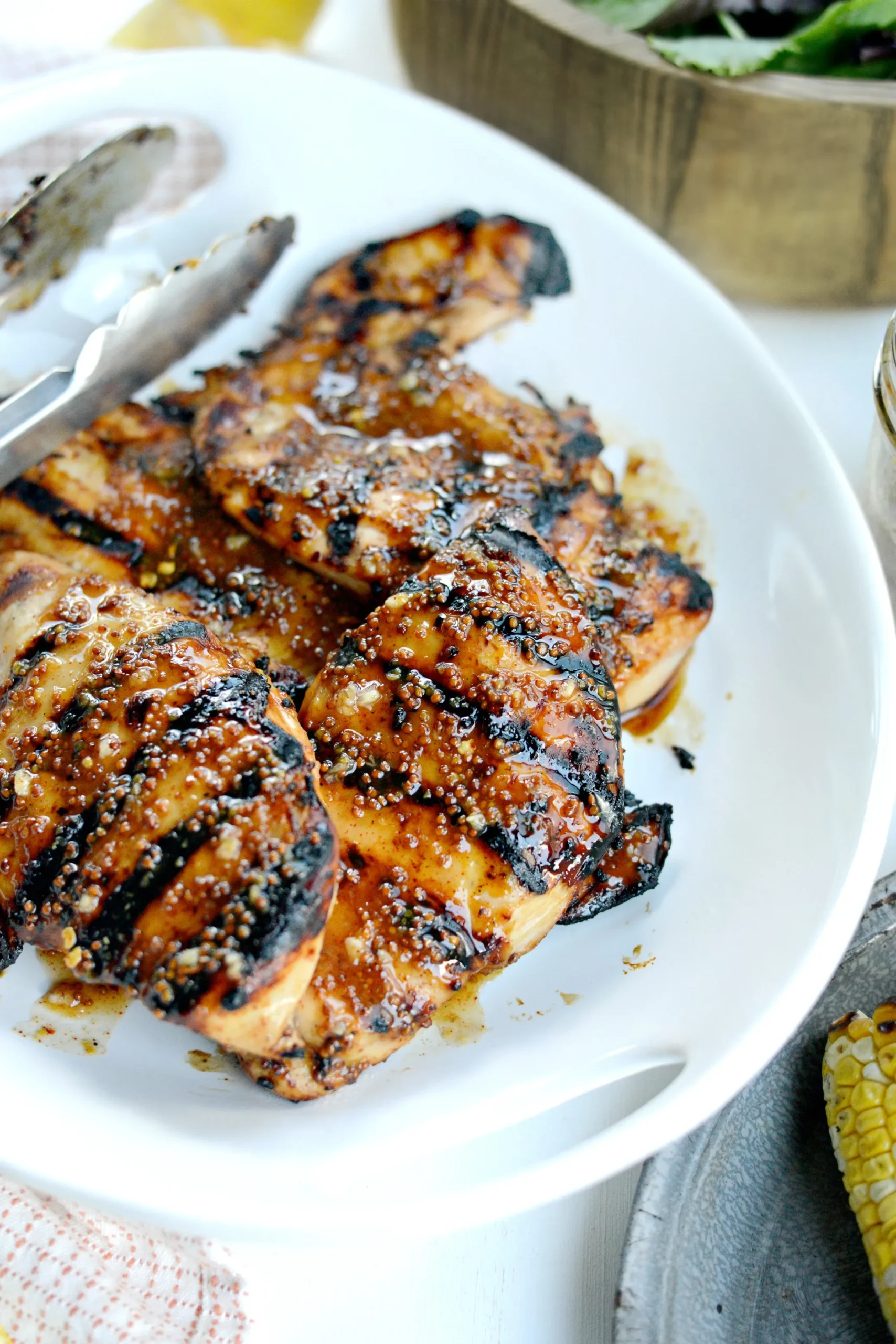 Grilled Honey Mustard Glazed Chicken