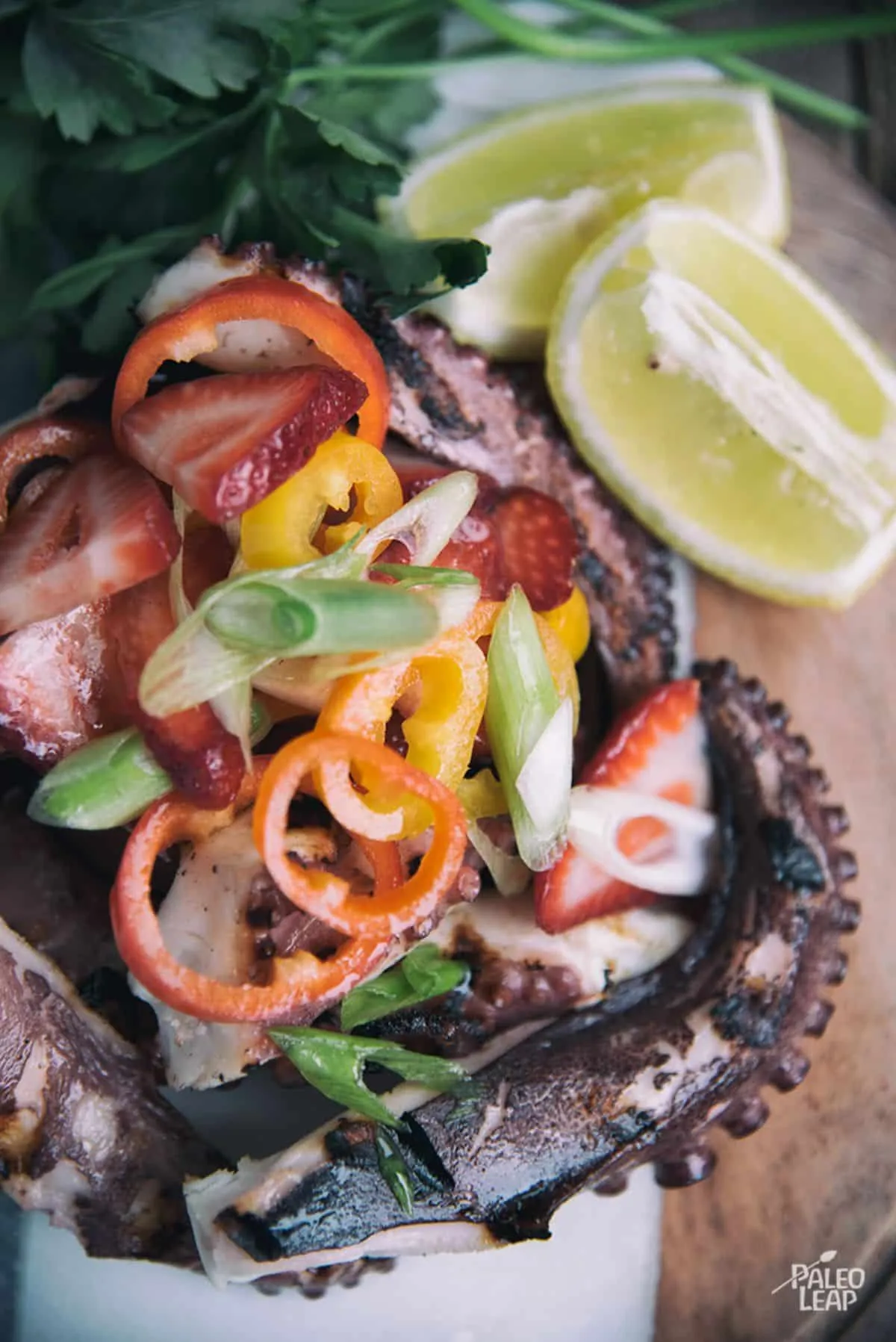 Grilled Octopus with Strawberry Salsa
