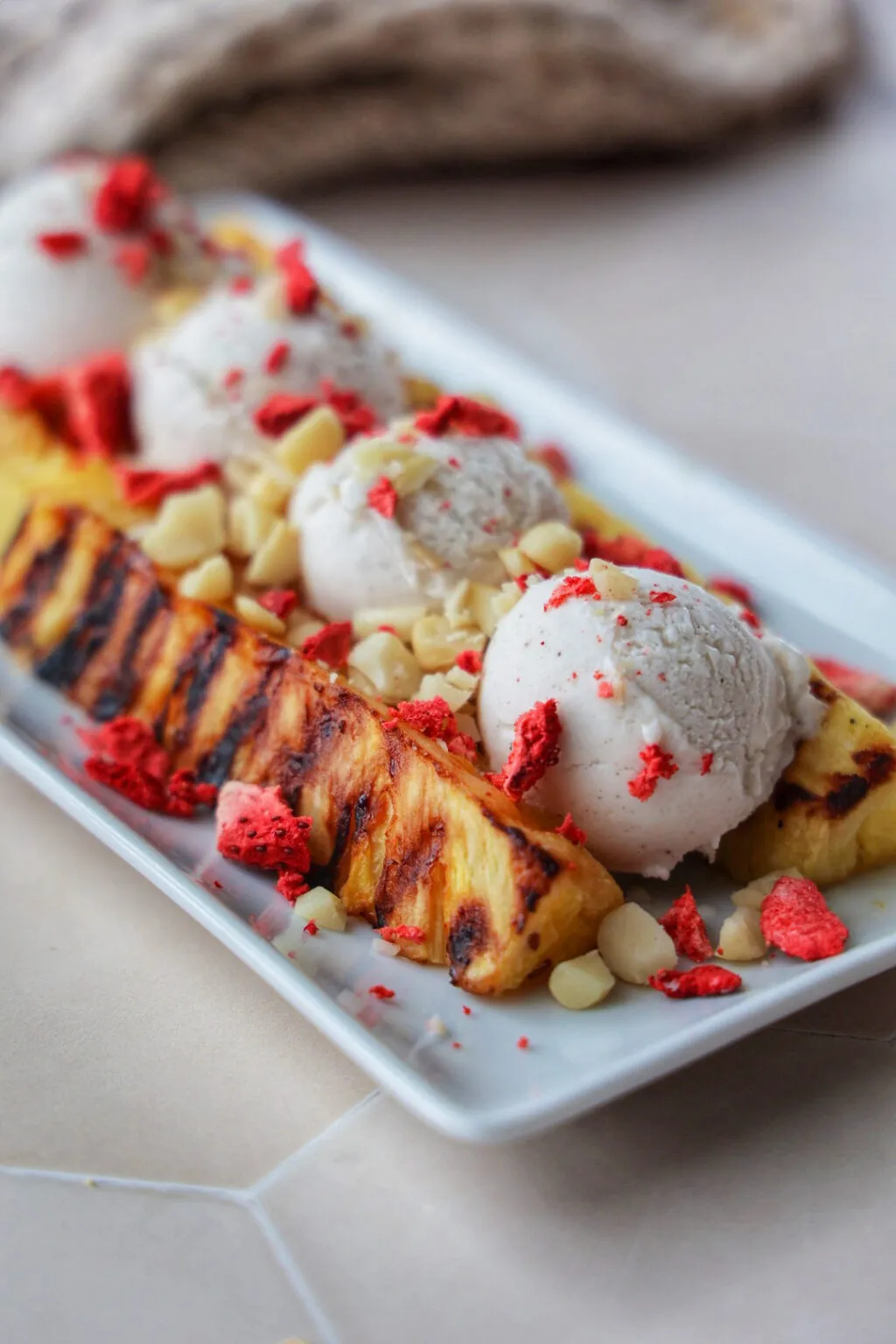 Grilled Pineapple Split Sundae