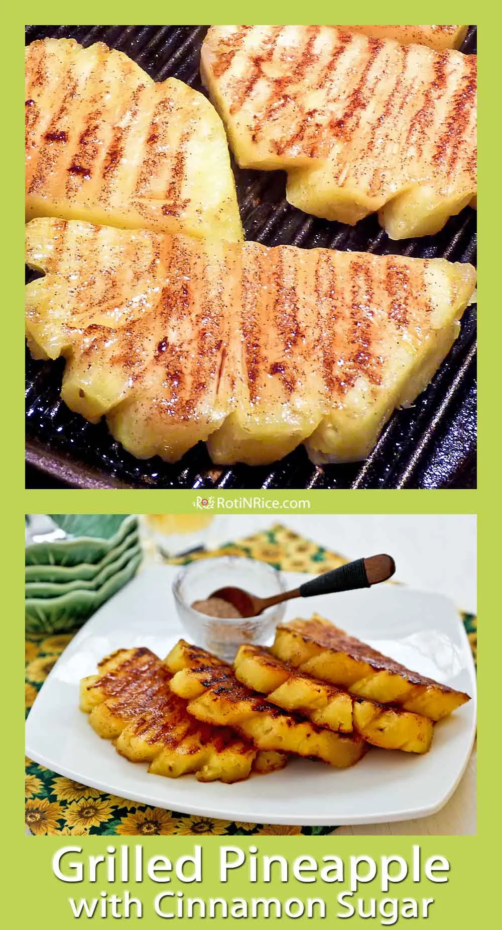 Grilled Pineapple with Cinnamon Sugar