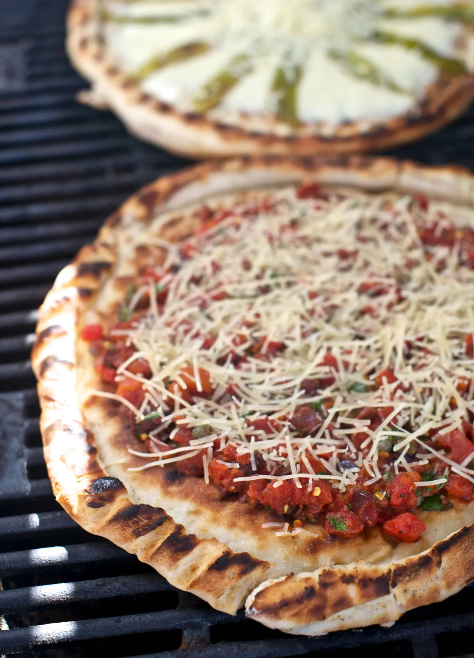 Grilled Pizza with Two Toppings