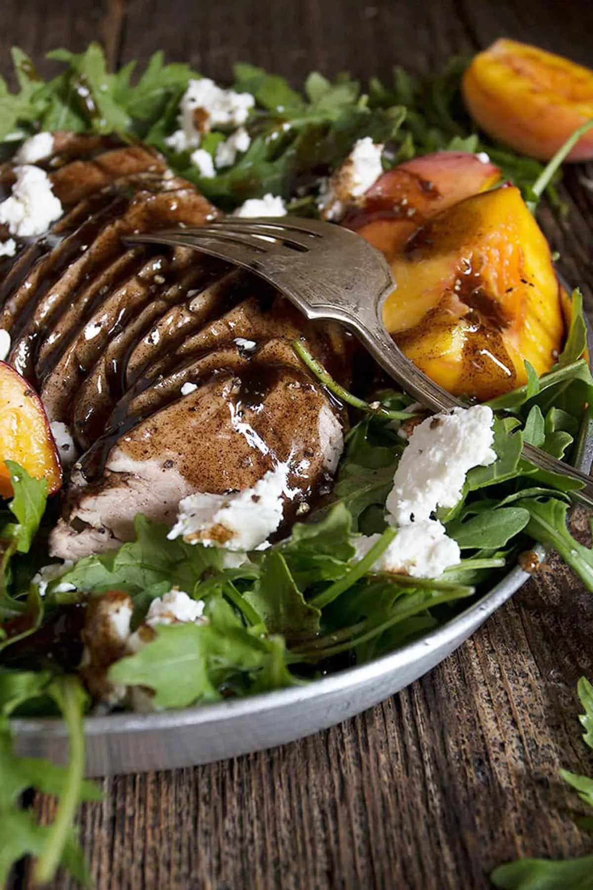 Grilled Pork and Peach Salad