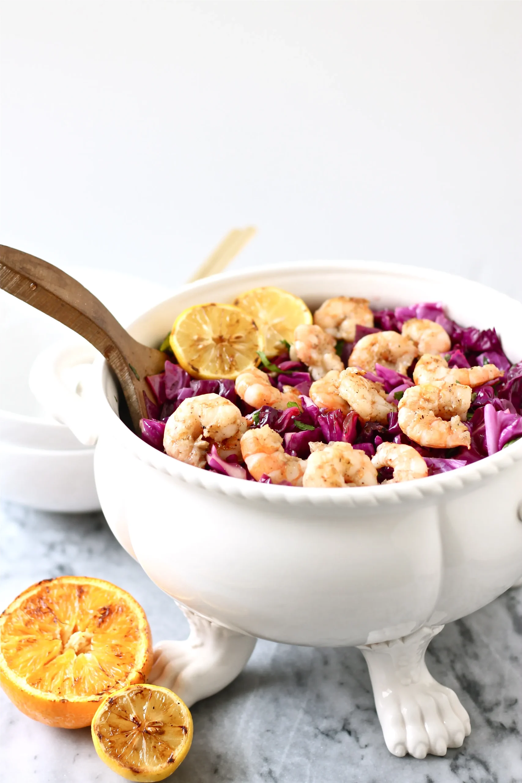Grilled Radicchio Shrimp Salad with Grilled Citrus