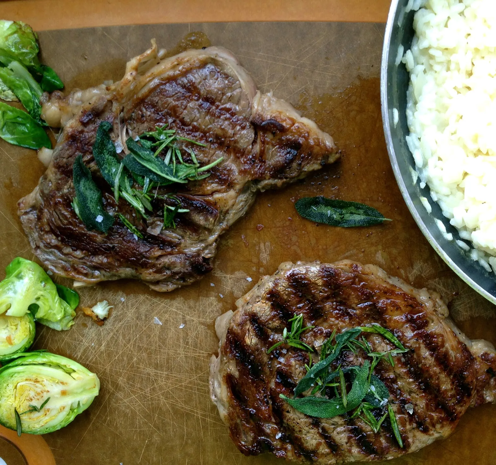 Grilled Rib Eye Steak with Arroz Amarillo